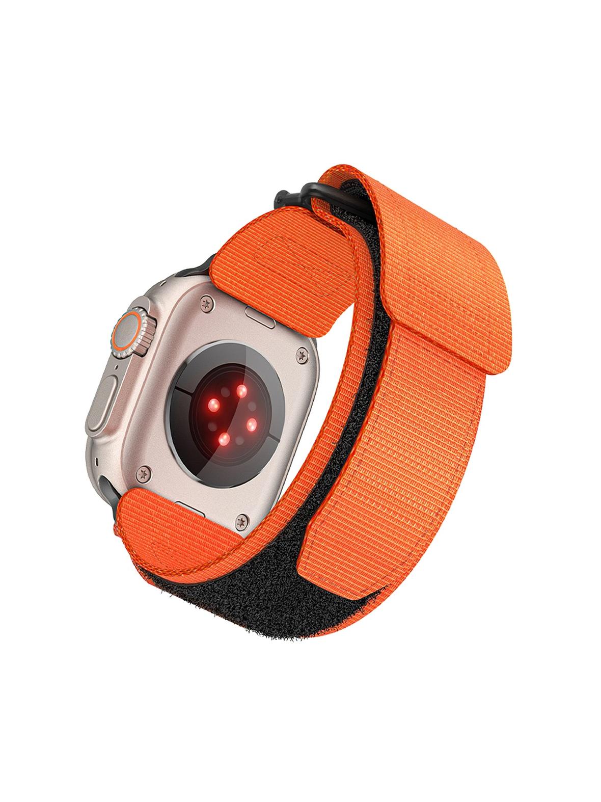 Pasek do Apple Watch Forcell F-Design FA05 rzep nylon 42 / 44 / 45 / 49 mm pomarańczowy