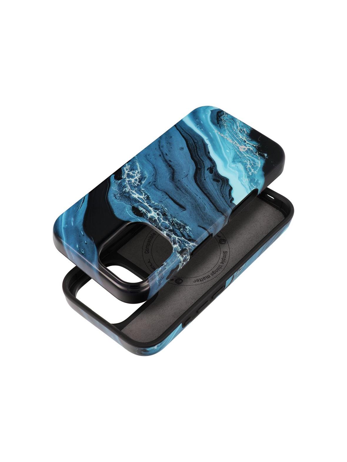 Etui na iPhone 16 Forcell F-Protect Mirage zgodny z MagSafe Military Drop-Test deep sea