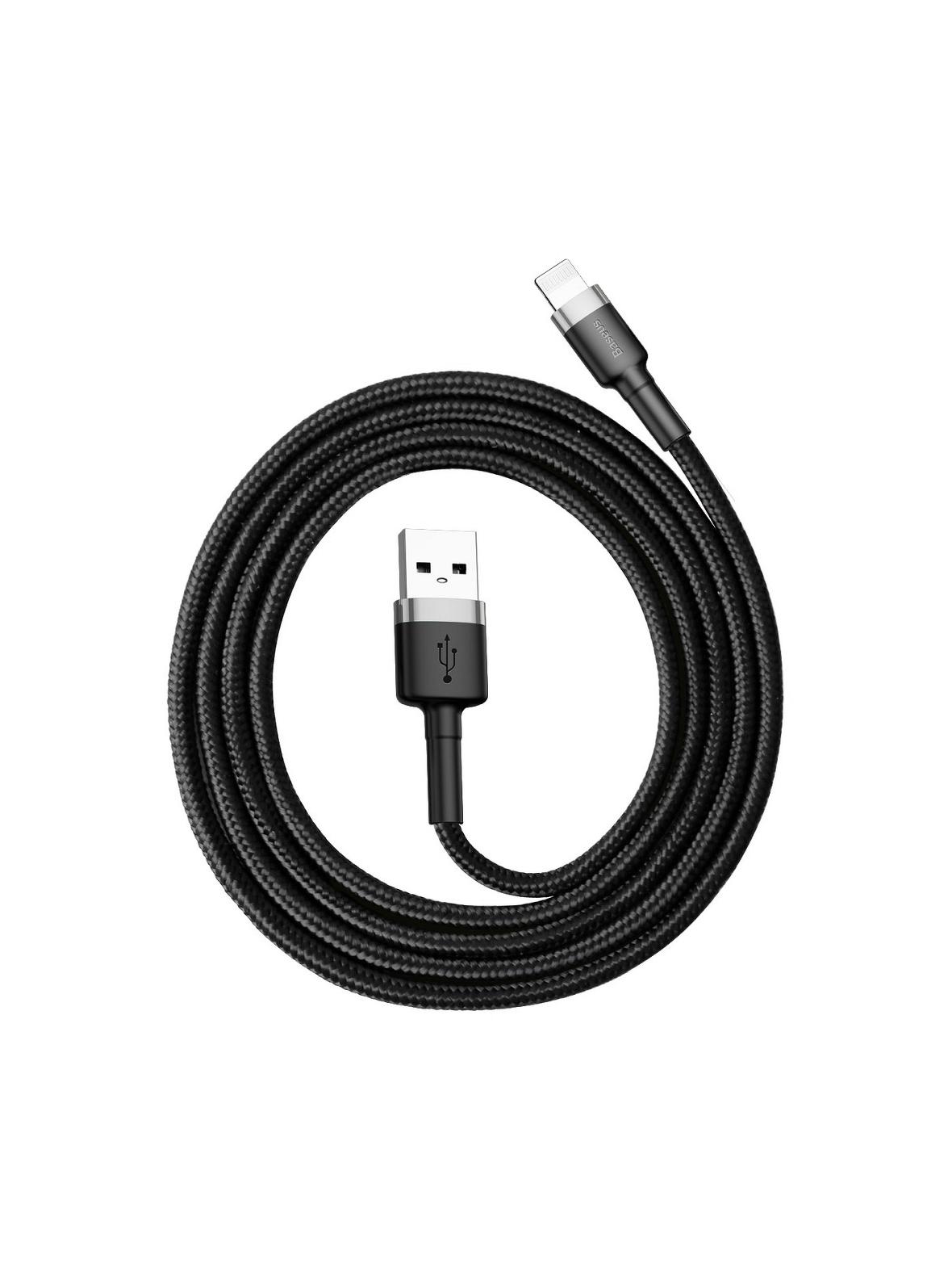 Kabel USB A do Lightning Baseus 2,4A Cafule 1 m CALKLF-BG1 czarno szary