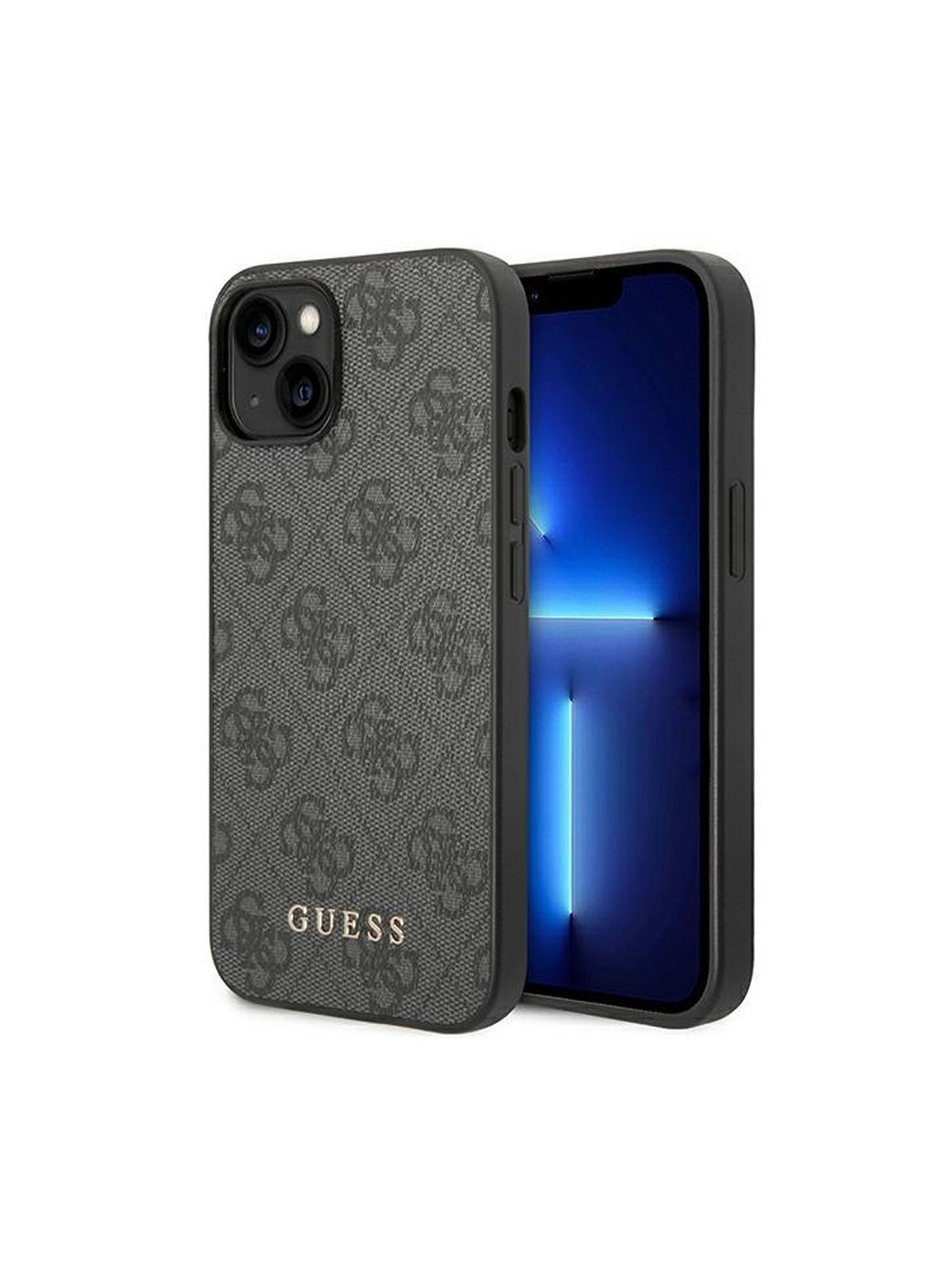 GUESS futerał do IPHONE 14 GUHCP14SG4GFGR (4G Gold Logo) szary