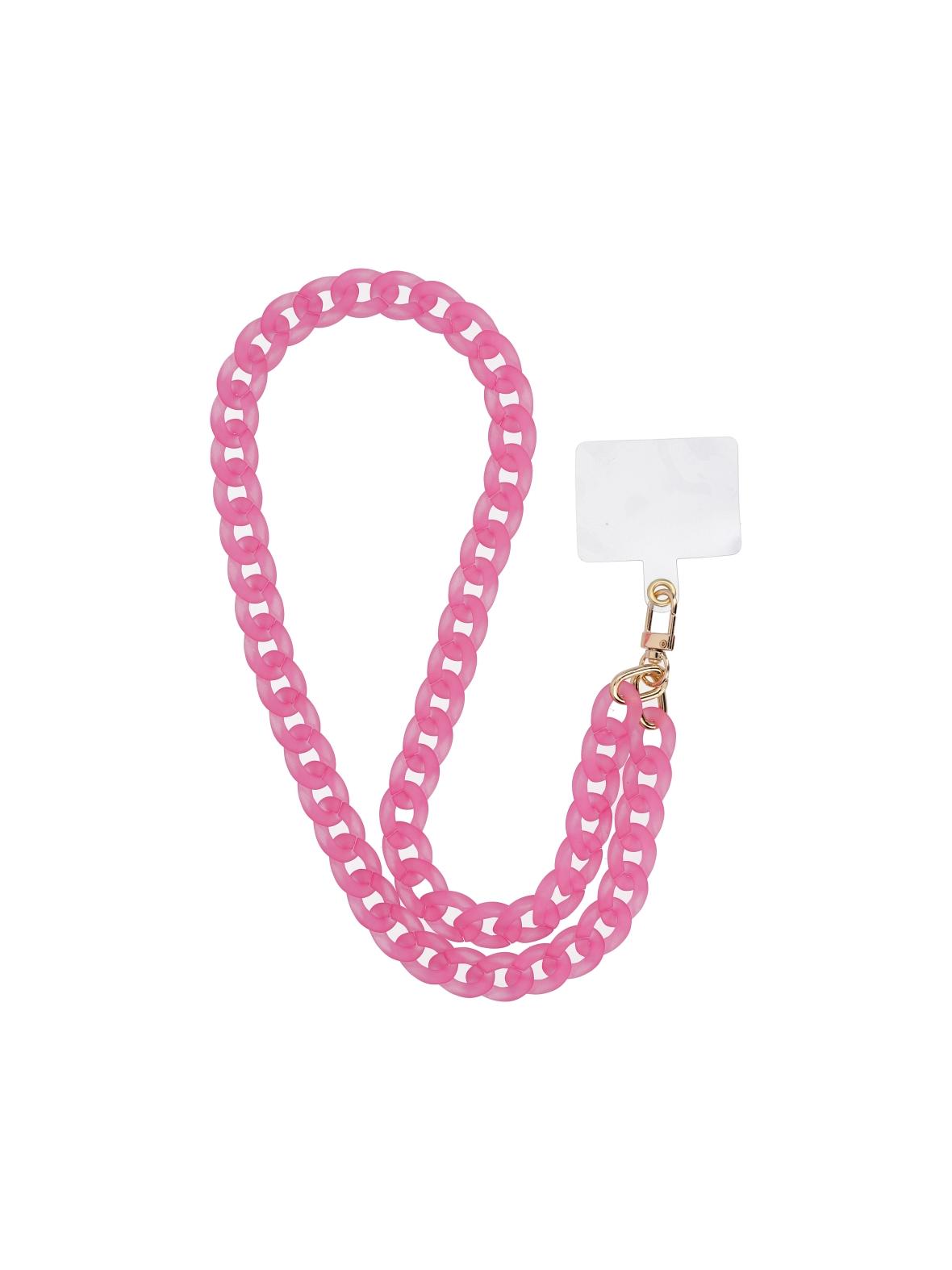 Smycz do telefonu, Zawieszka do telefonu - PANAMA LONG / długość sznura 80cm (40cm w pętli) / na szyję - różowy