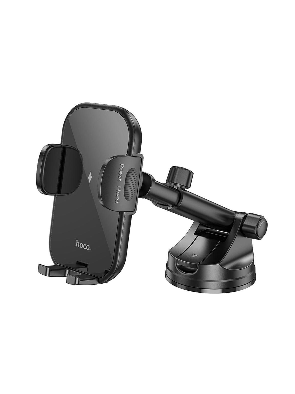 Uchwyt na telefon do samochodu indukcyjny Hoco 15 W do szyby / deski HW5 czarny
