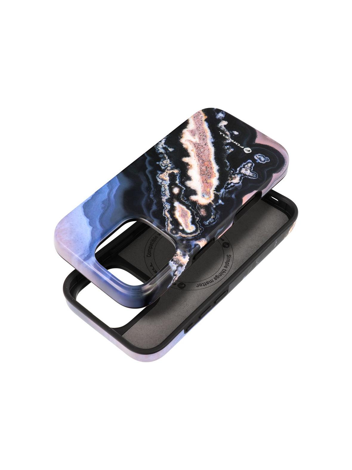 Etui na iPhone 15 PRO MAX Forcell F-Protect Mirage zgodny z MagSafe Military Drop-Test gold island