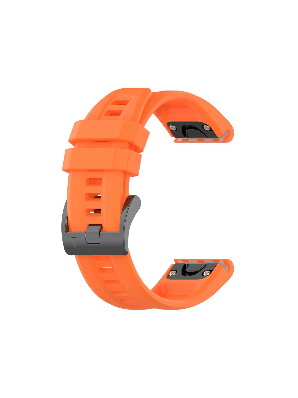 Pasek silikonowy do GARMIN FENIX 3 / 3HR / 5X / 6X / 6X Pro / 7X / 7X Pro pomarańcz (8)