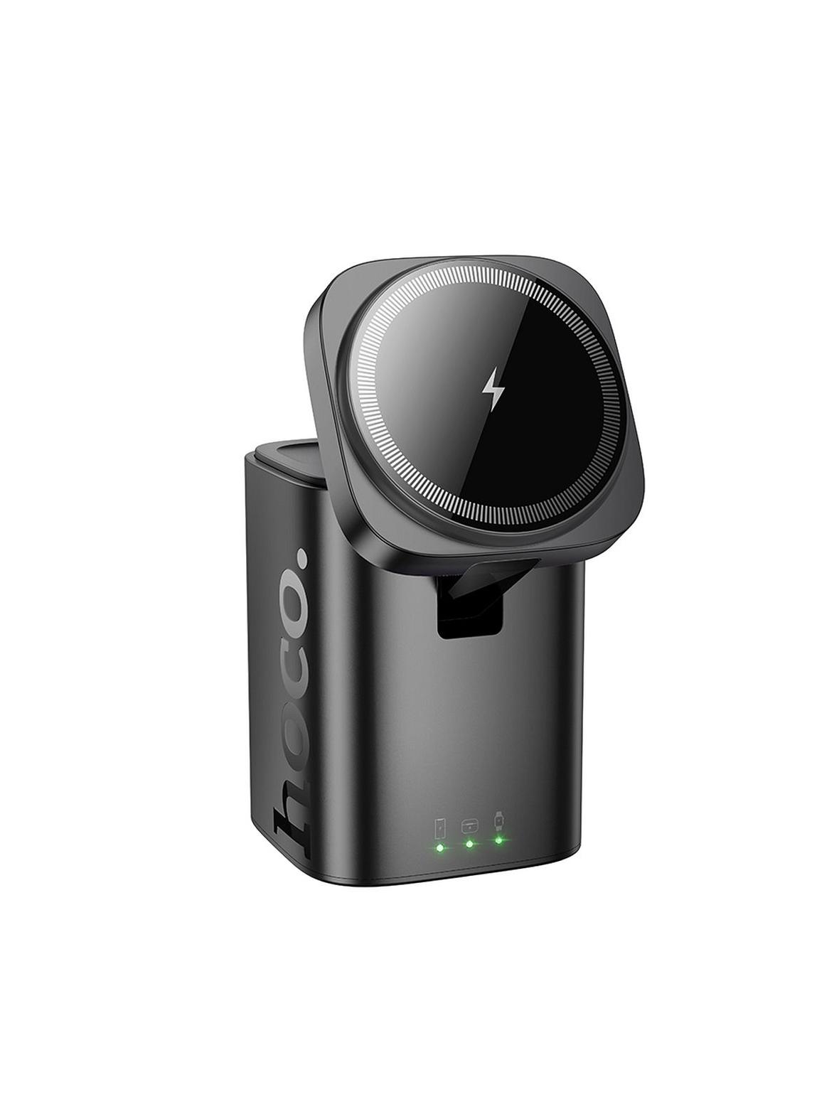 Ładowarka indukcyjna Hoco 3w1 15W kompatybilna z Apple Watch CQ20 czarna