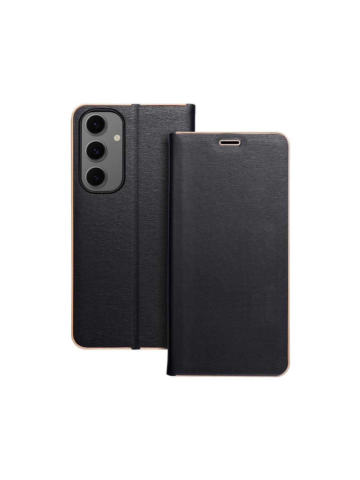Kabura LUNA Book Gold do SAMSUNG S24 FE czarny