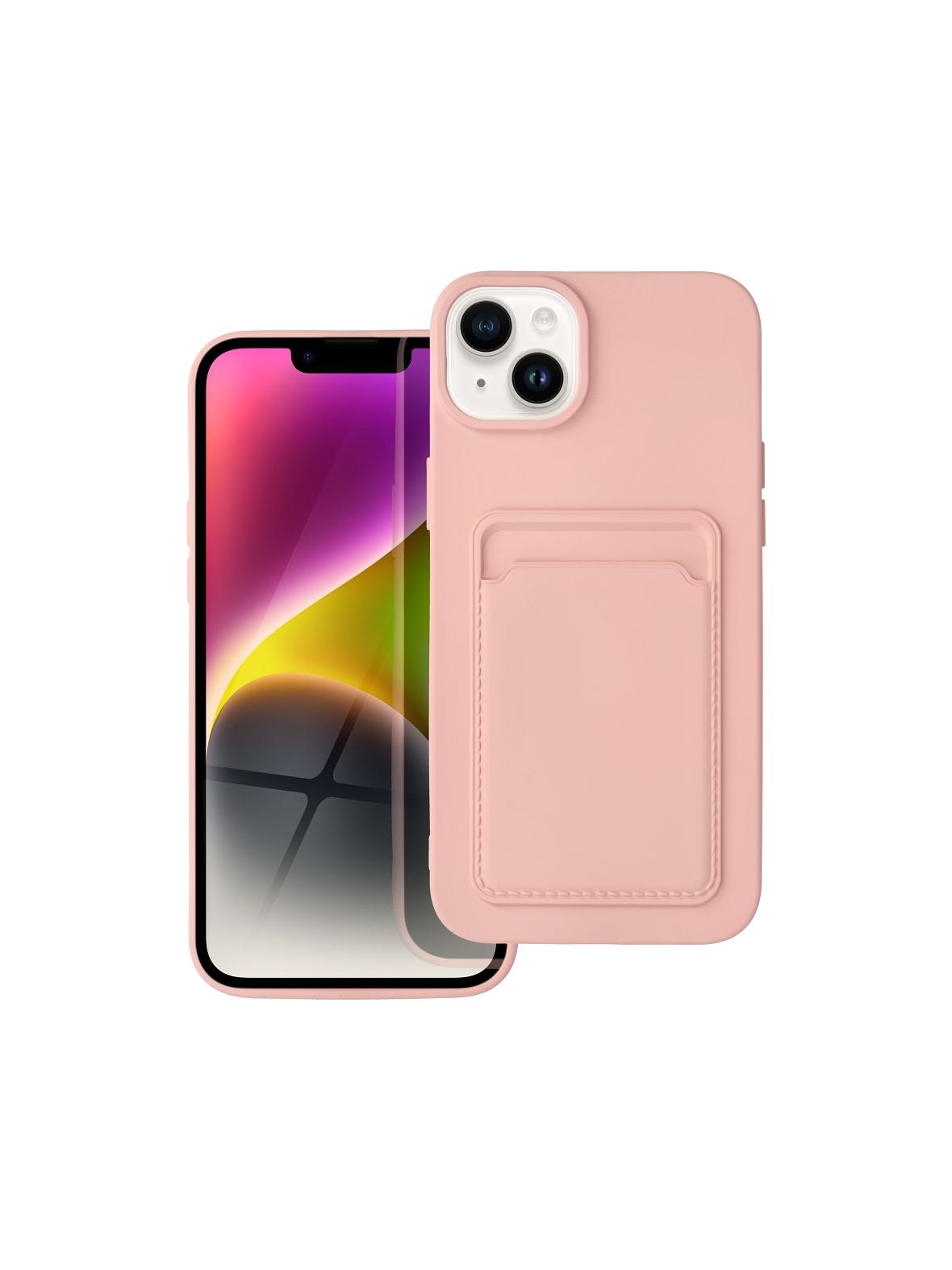 Futerał CARD CASE do IPHONE 14 Plus różowy