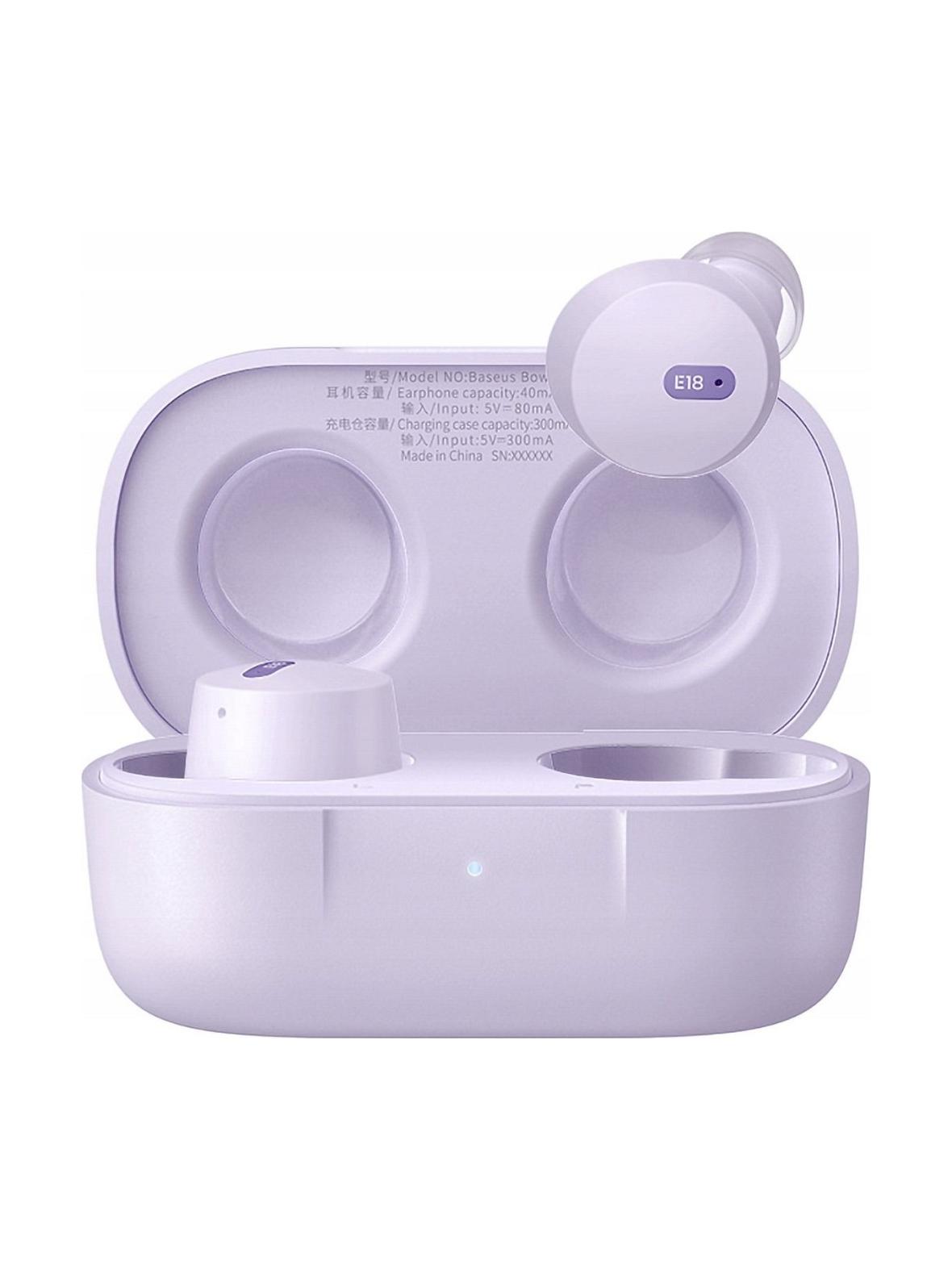 BASEUS słuchawki bezprzewodowe bluetooth TWS ENC IPX4 Bowie E18 fioletowe