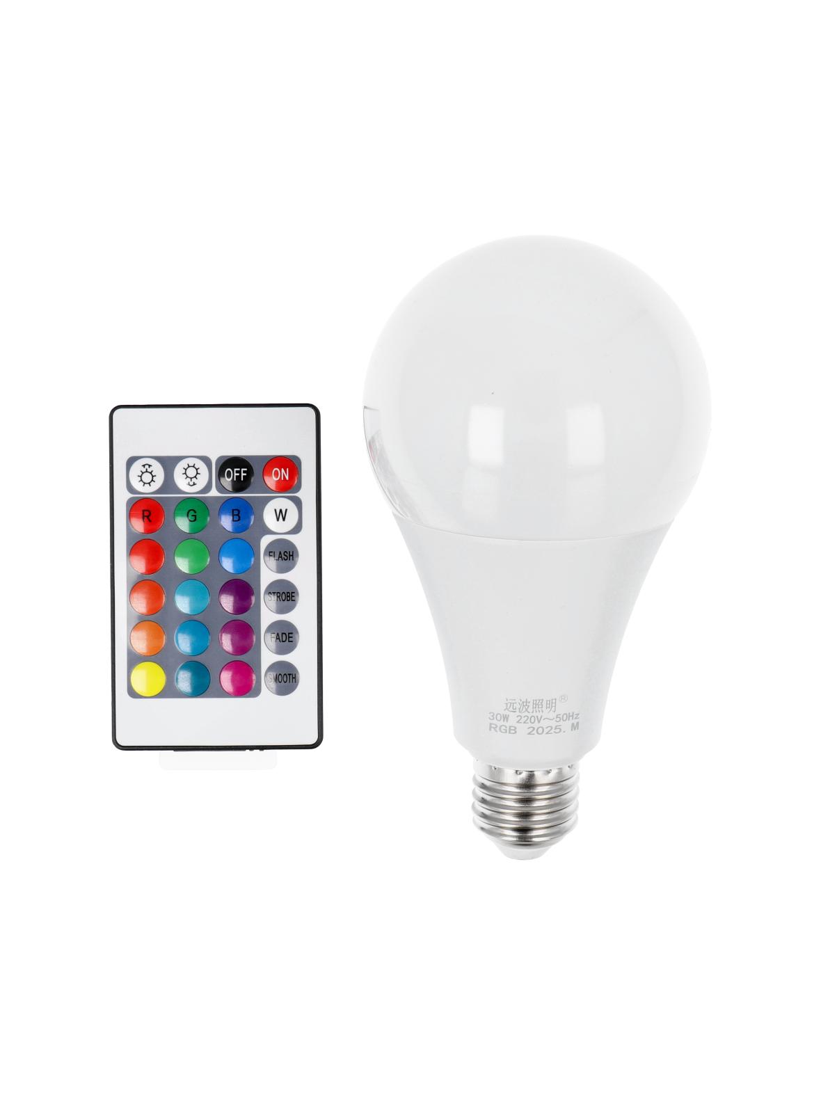 Żarówka LED RGB 30W E27 A80 wielokolorowa