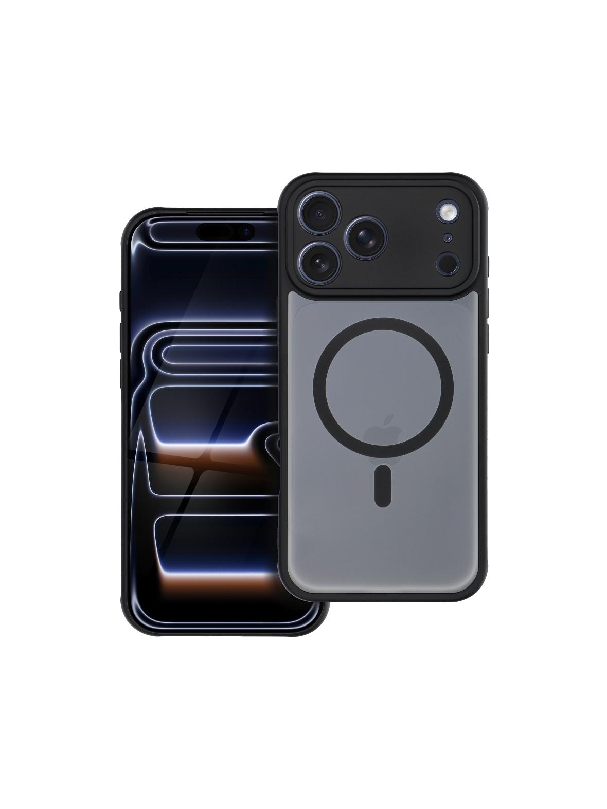 Futerał FULL MATTE MAG COVER kompatybilny z MagSafe do IPHONE 17 Pro Max (full ring) czarny