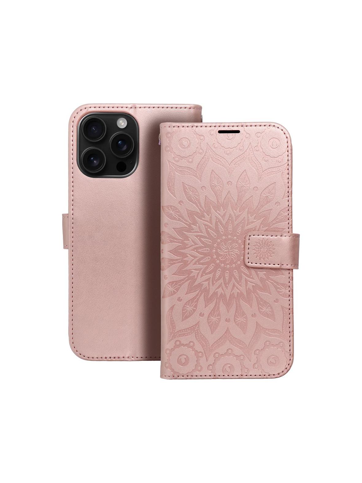 Kabura MEZZO Book do IPHONE 16 Pro Max mandala złoty róż