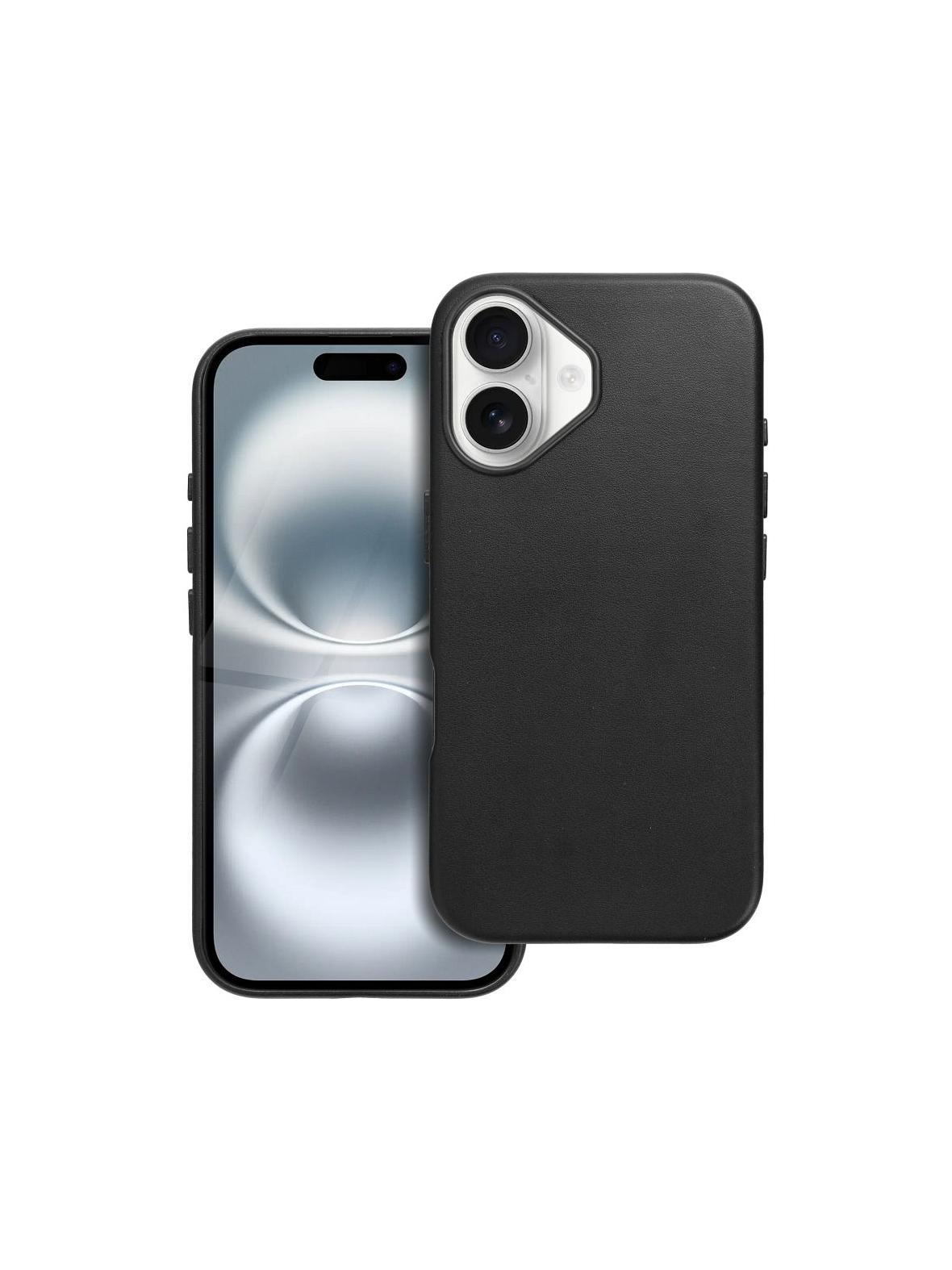 Futerał LEATHER MAG COVER kompatybilny z MagSafe do IPHONE 16 czarny