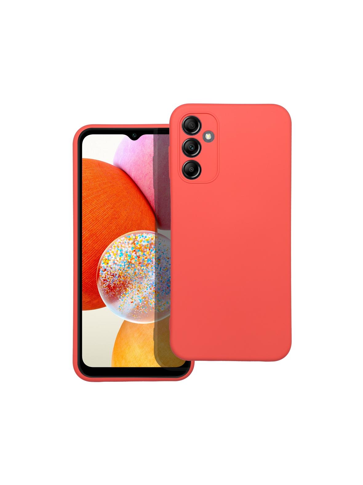 Futerał SILICONE do SAMSUNG A14 5G / A14 4G brzoskwiniowy