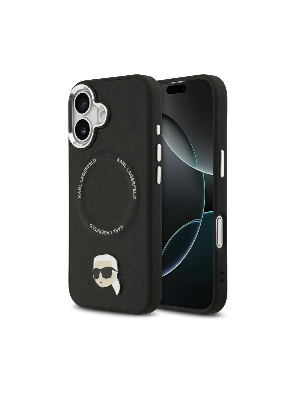 KARL LAGERFELD futerał do IPHONE 17 kompatybilny z MagSafe KLHMP17SPSMLRKLK (PU Karl Pin) czarny