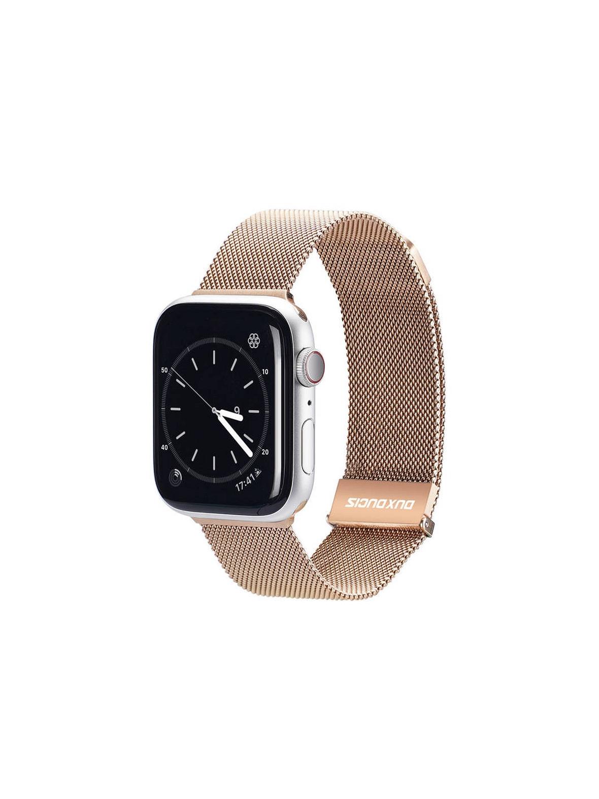 DUX DUCIS pasek MILANESE magnetyczny ze stali nierdzewnej do Apple Watch 38 / 40 / 41 mm złoty