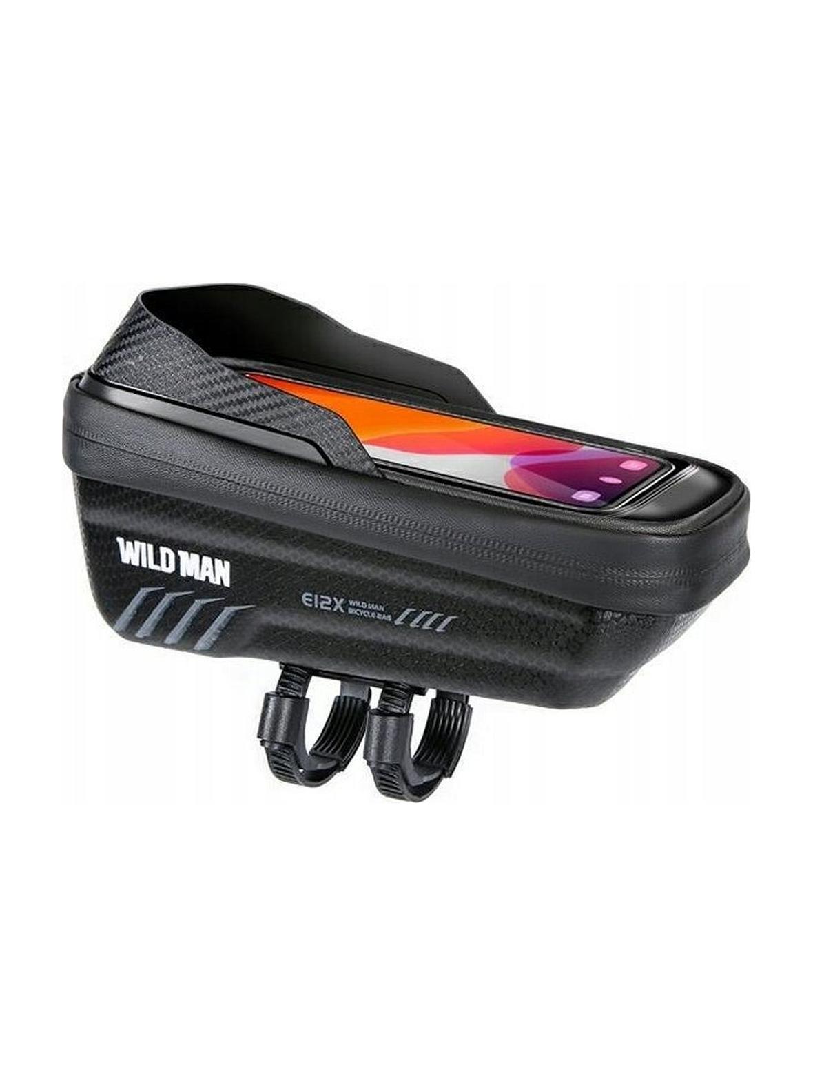 WILDMAN sakwa rowerowa na ramę na zamek 1L (4" - 7") E12X czarna