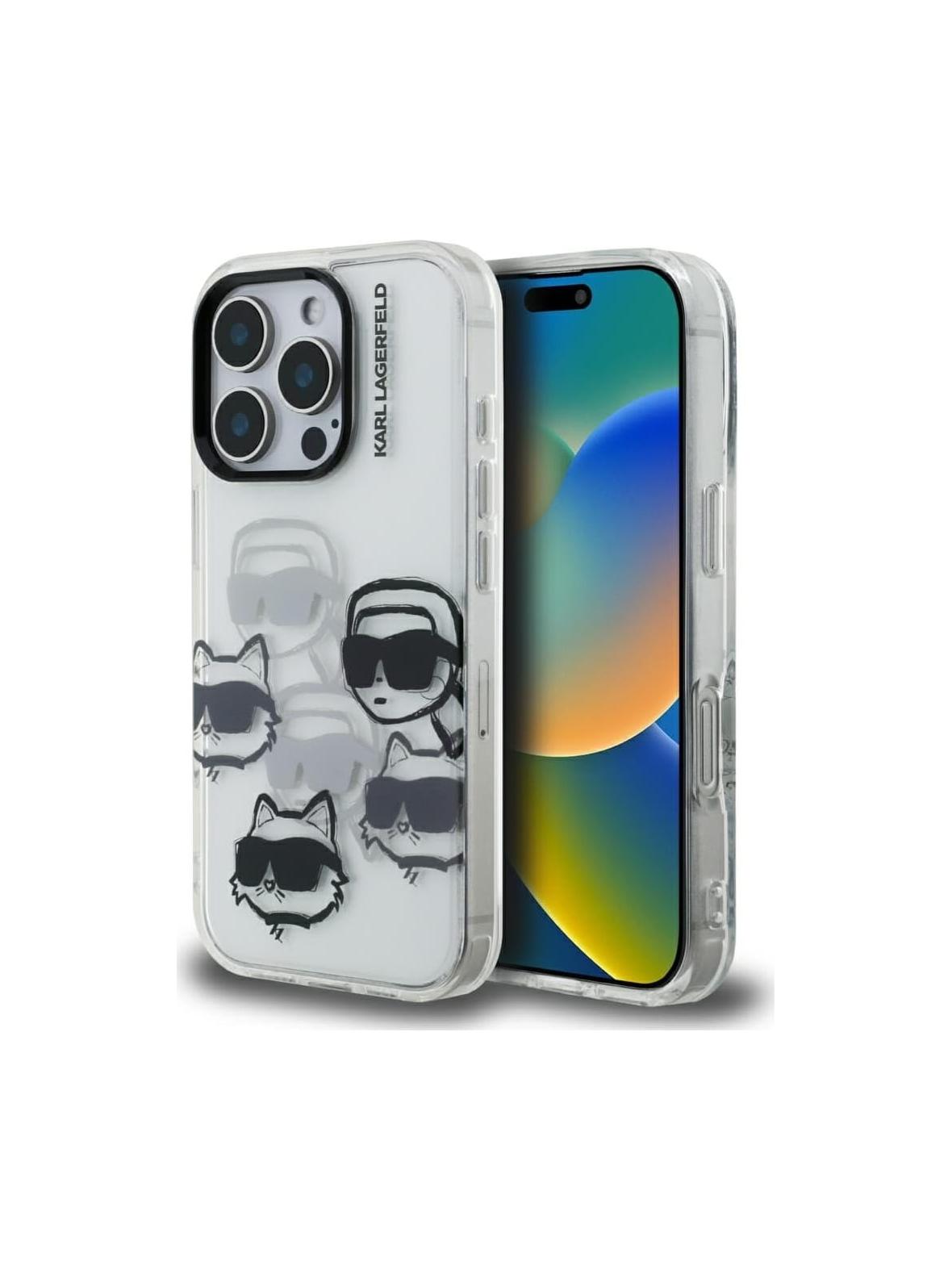 KARL LAGERFELD futerał do IPHONE 16 PRO MAX KLHCP16XHMCHKCT (IML Multi K&C Head Pattern)