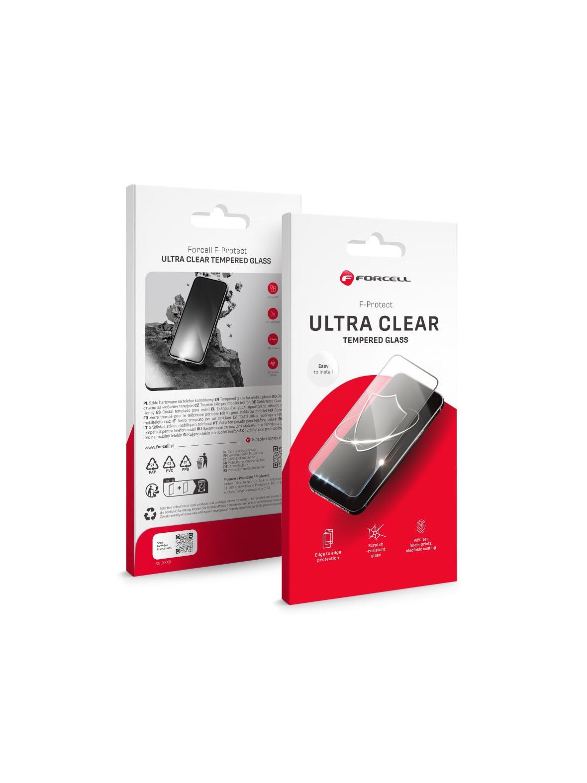 Szkło hartowane do Samsung A14 4G / A14 5G Forcell Ultra Clear Glass czarne