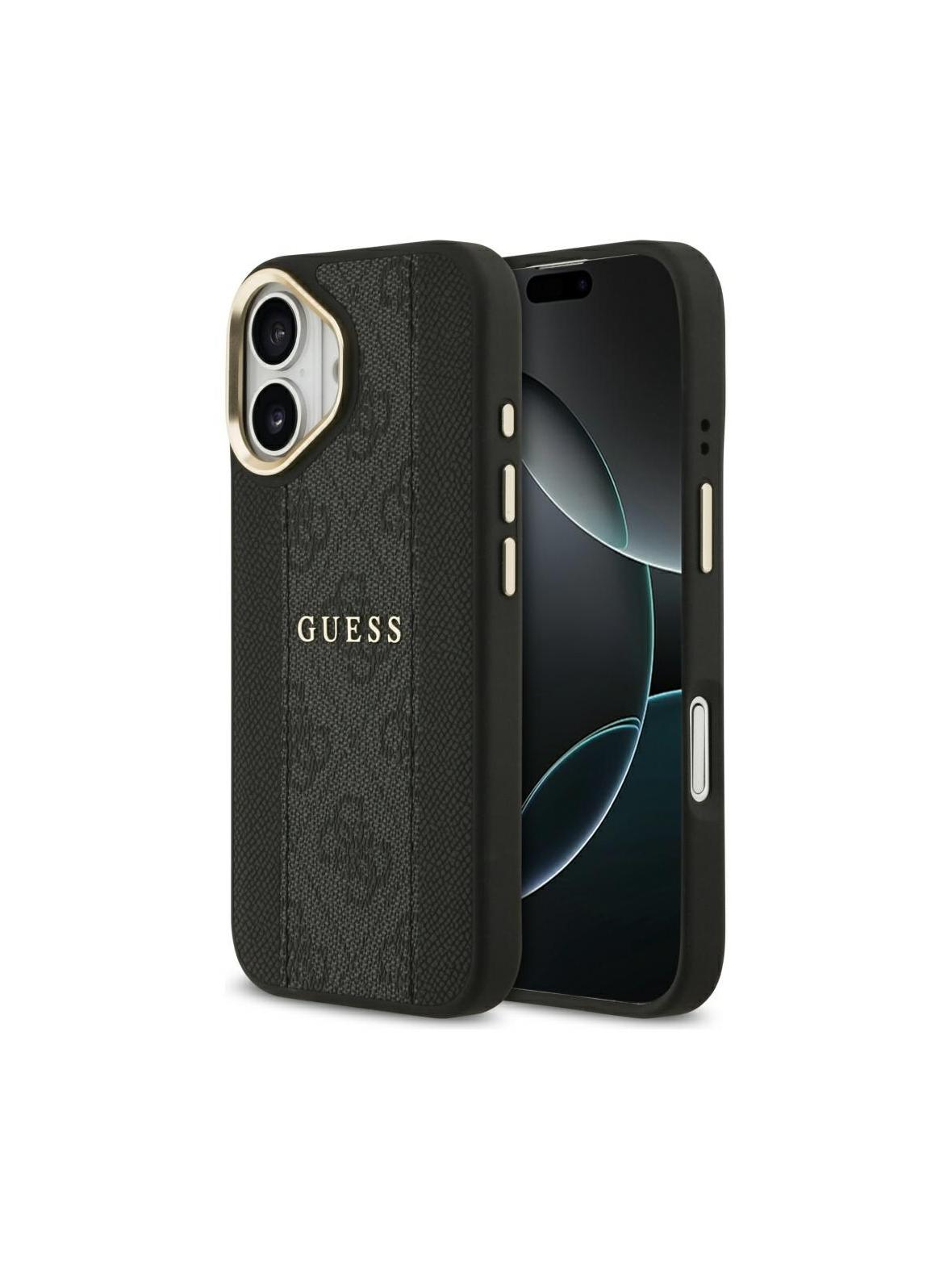 GUESS futerał do IPHONE 17 kompatybilny z MagSafe GUHMP17SPG4SEMCK (PU W/ 4G Stripe) czarny