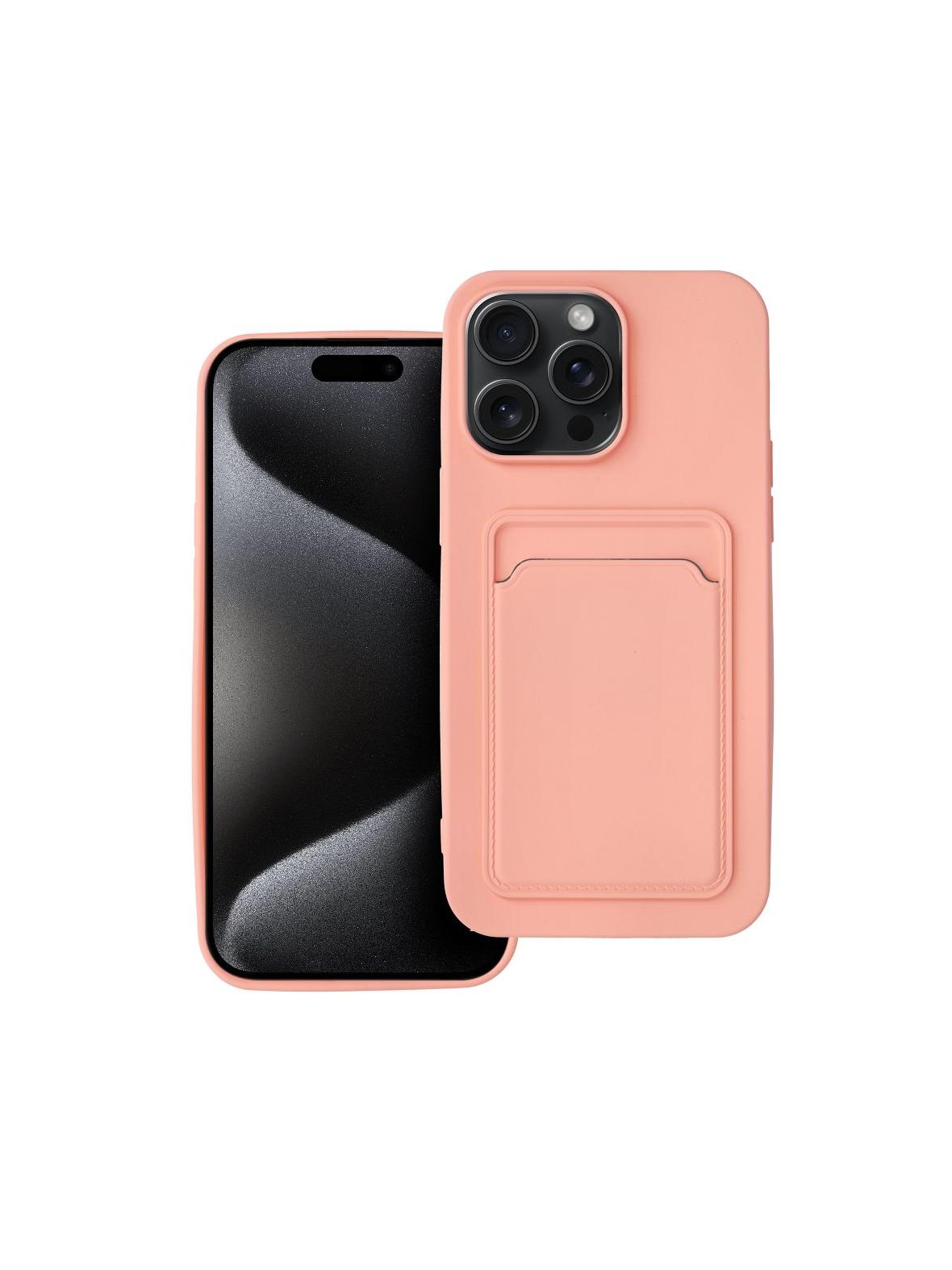 Futerał CARD CASE do IPHONE 15 Pro Max różowy