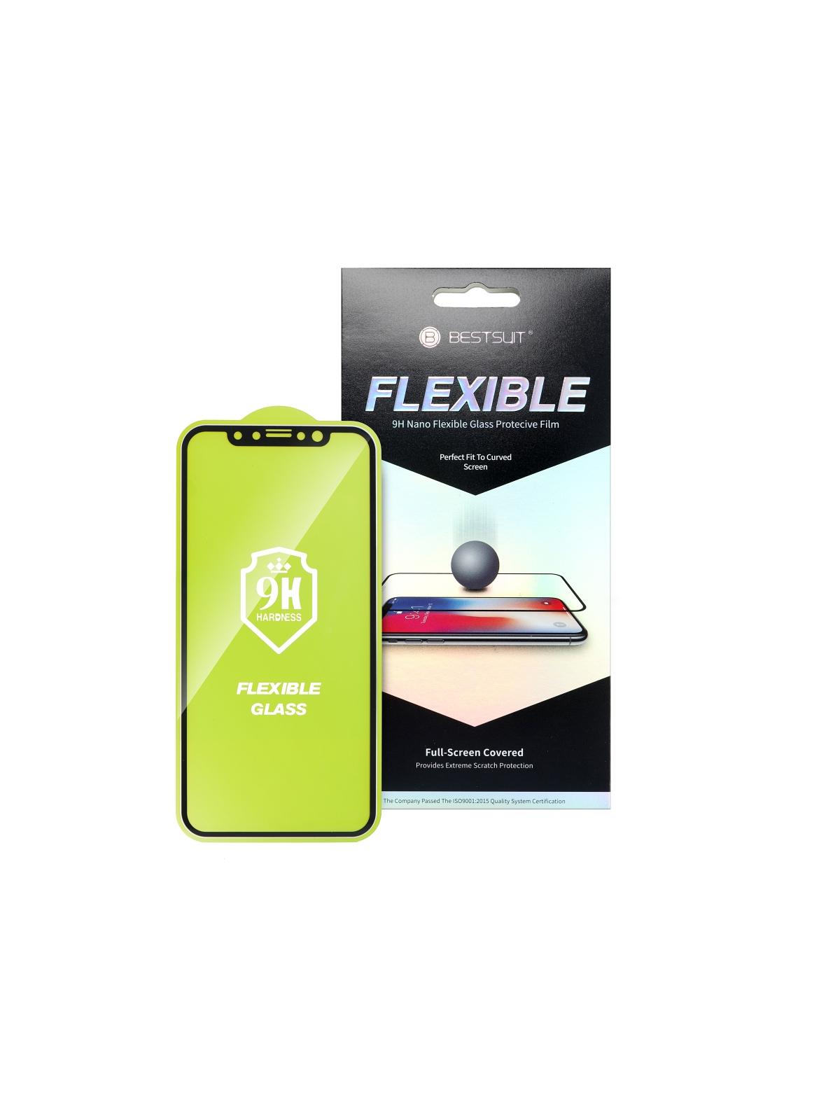 Szkło hybrydowe Bestsuit Flexible 5D Full Glue do iPhone 14 Pro czarny