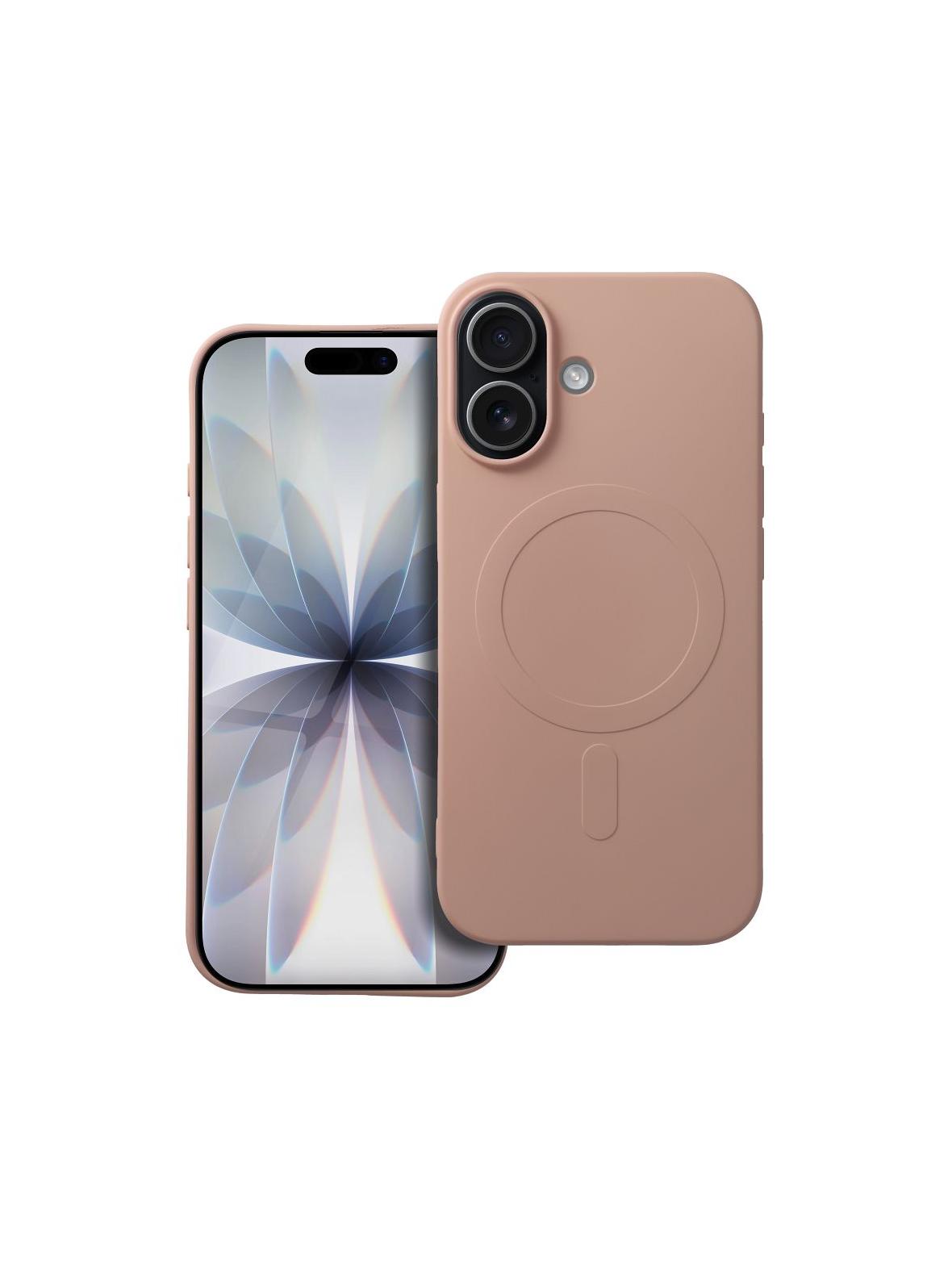 Futerał SILICONE MAG COVER (big hole) kompatybilny z MagSafe do IPHONE 17 różowy