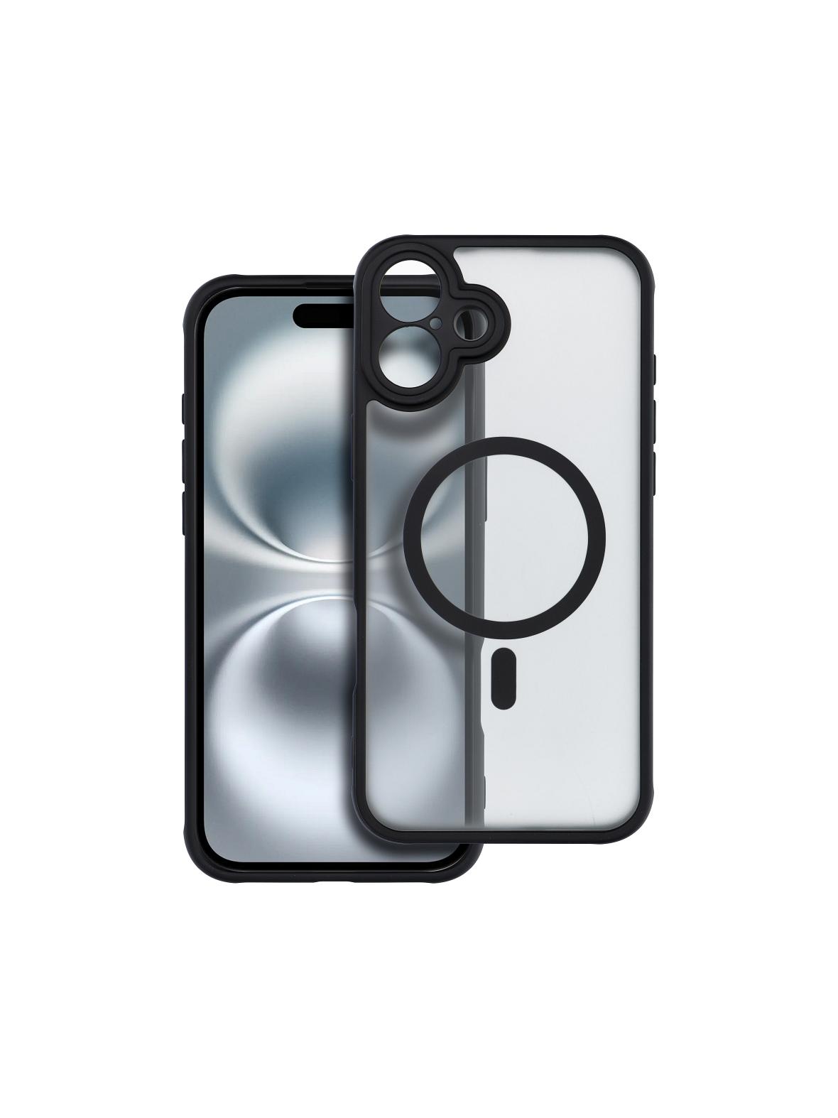 Futerał FULL MATTE MAG COVER kompatybilny z MagSafe do IPHONE 16 Plus czarny