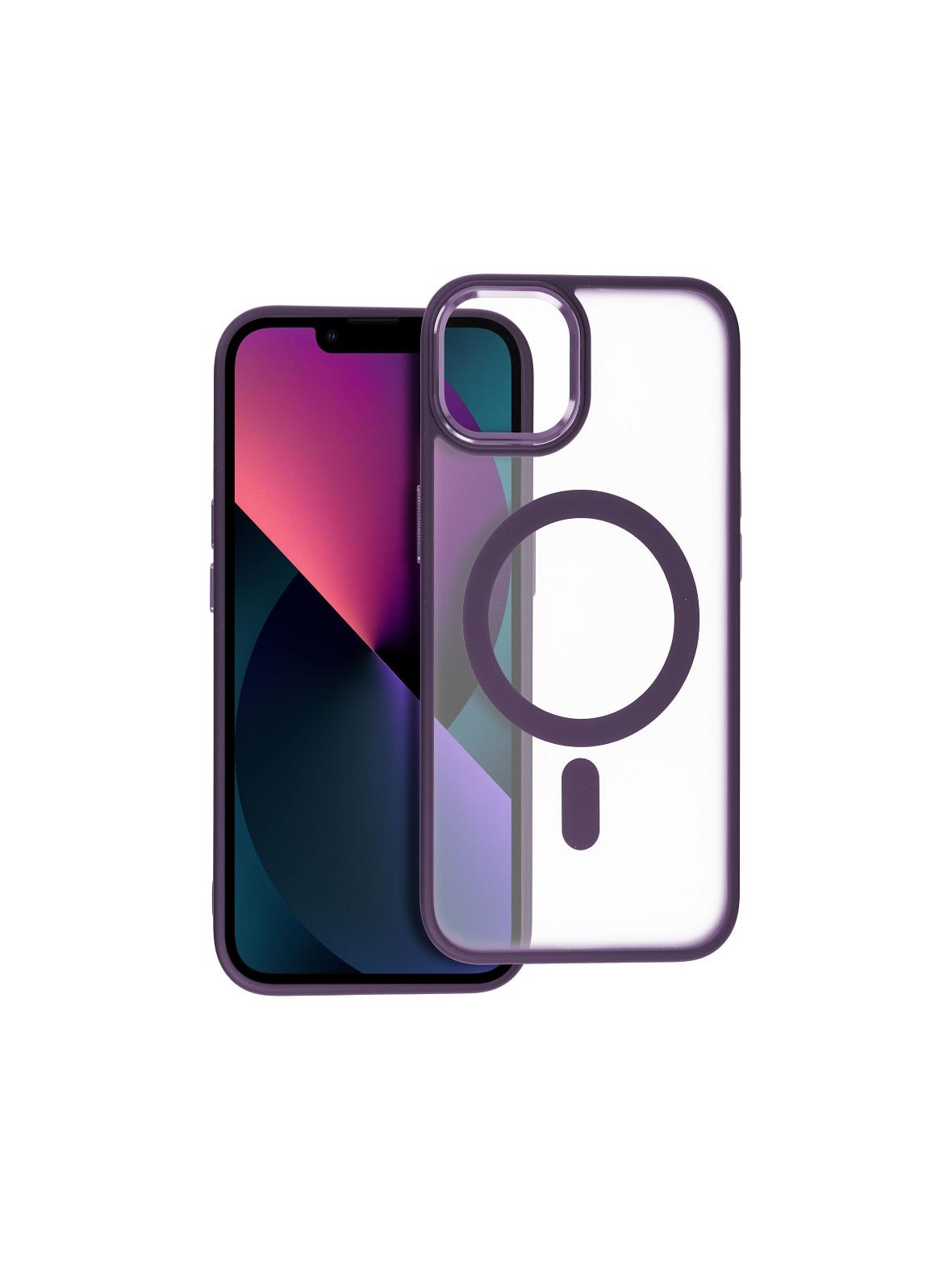 Futerał MATTE MAG COVER kompatybilny z MagSafe do IPHONE 13 fioletowy