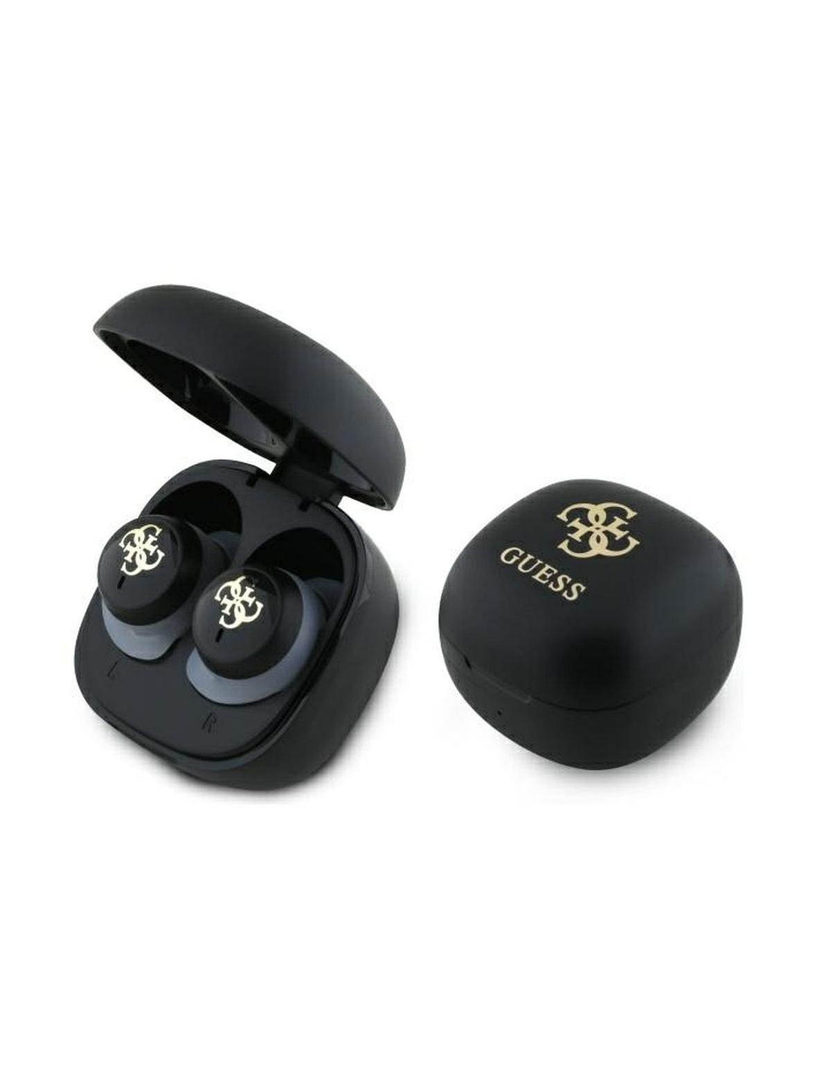 GUESS słuchawki bezprzewodowe bluetooth TWS GUTWSJ144ESK (Mini Iridescent 4G Printed Logo) czarne