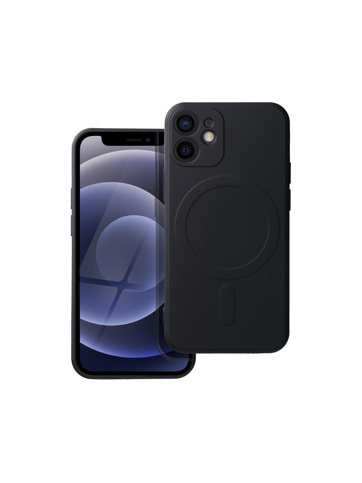 Futerał SILICONE MAG COVER kompatybilny z MagSafe do IPHONE 12 Mini czarny