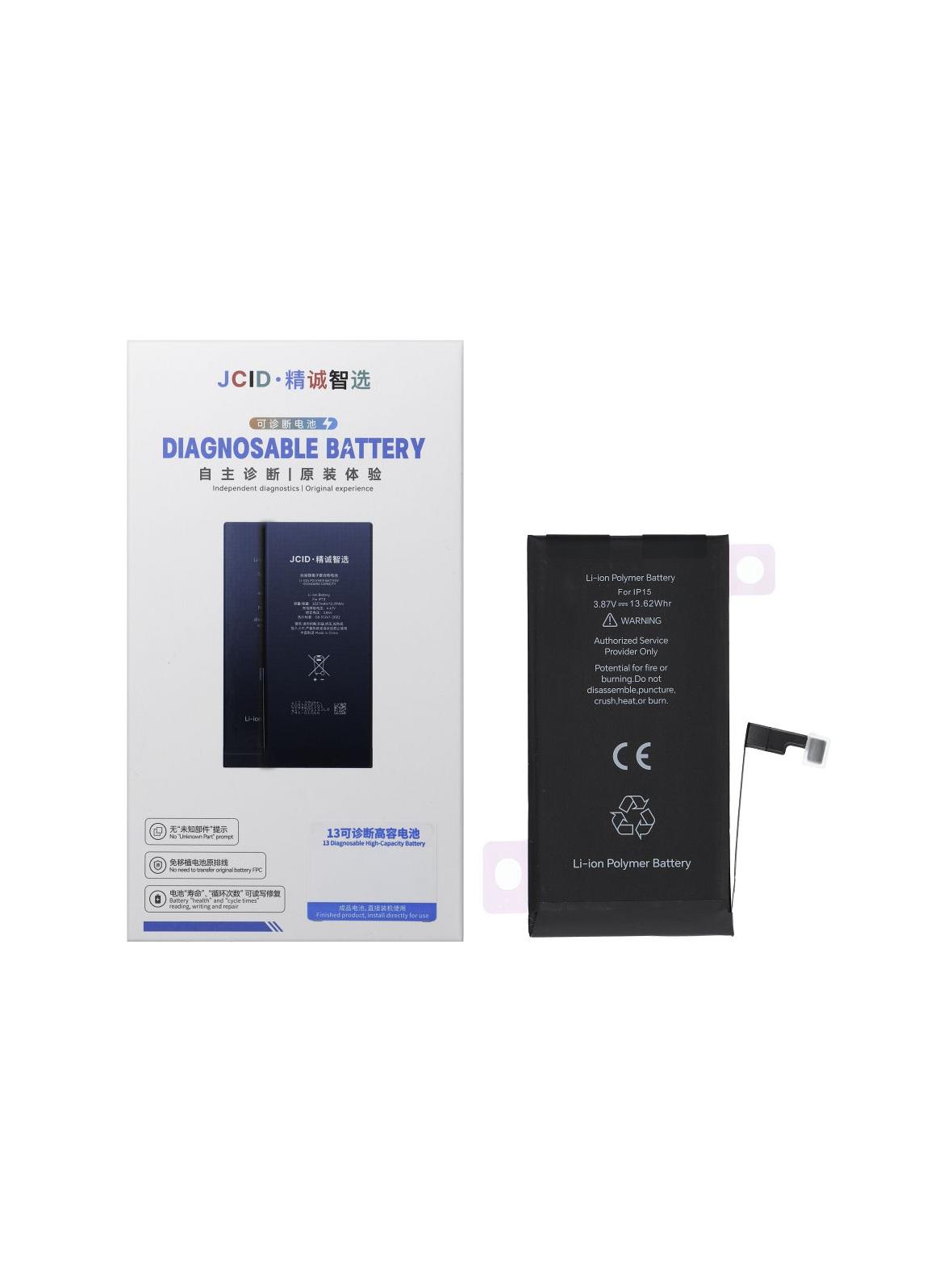 JCID Bateria z możliwością przypisania do iPhone 15 3520 mAh (zwiększona pojemność)