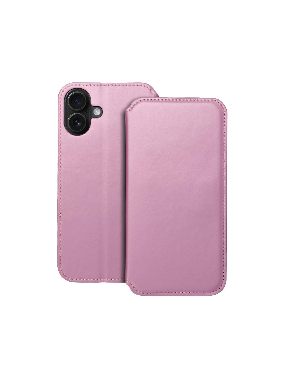 Kabura do IPHONE 16 Plus Dual Pocket Book do IPHONE jasny różowy