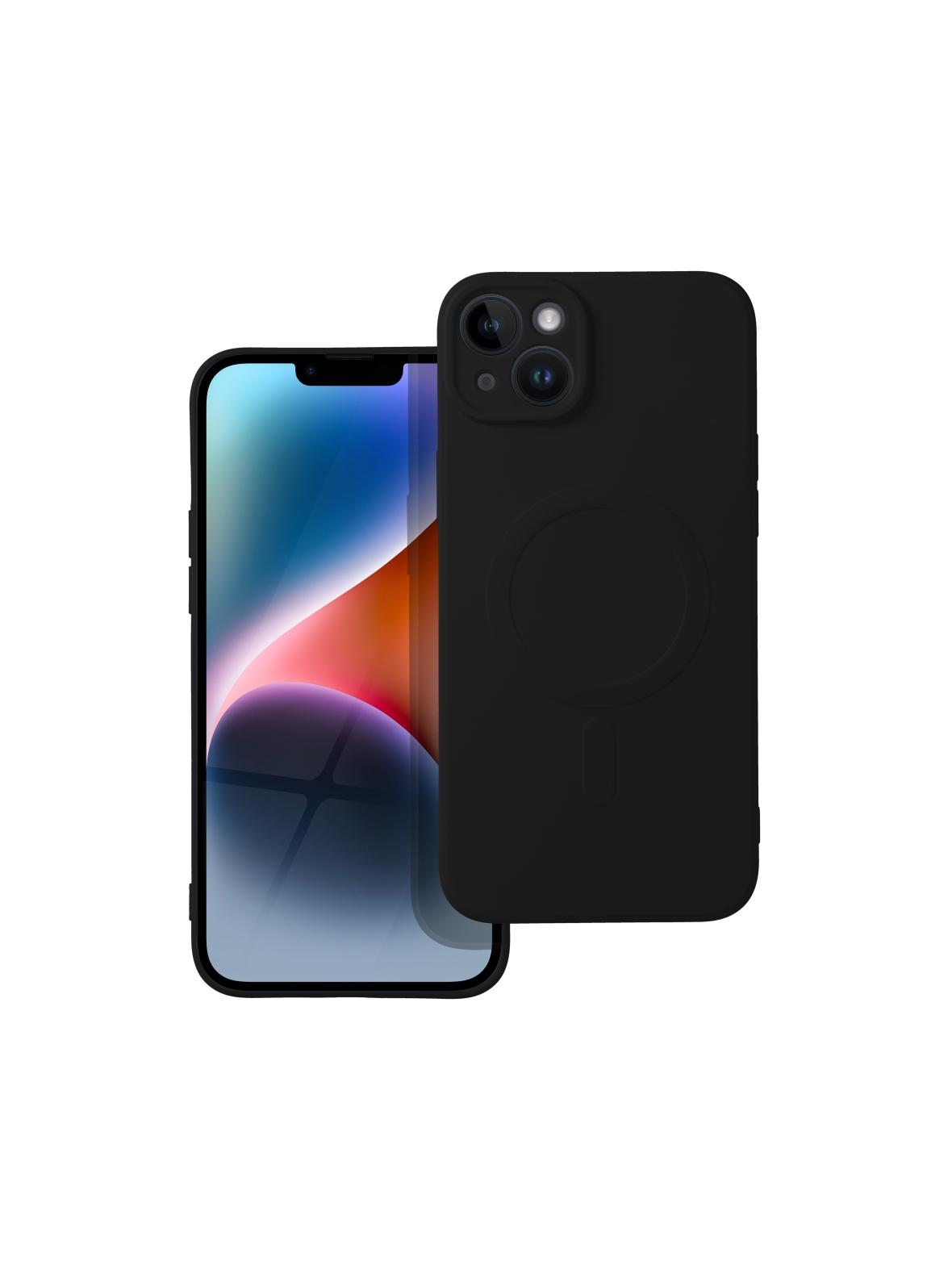 Futerał SILICONE MAG COVER kompatybilny z MagSafe do IPHONE 14 Plus czarny