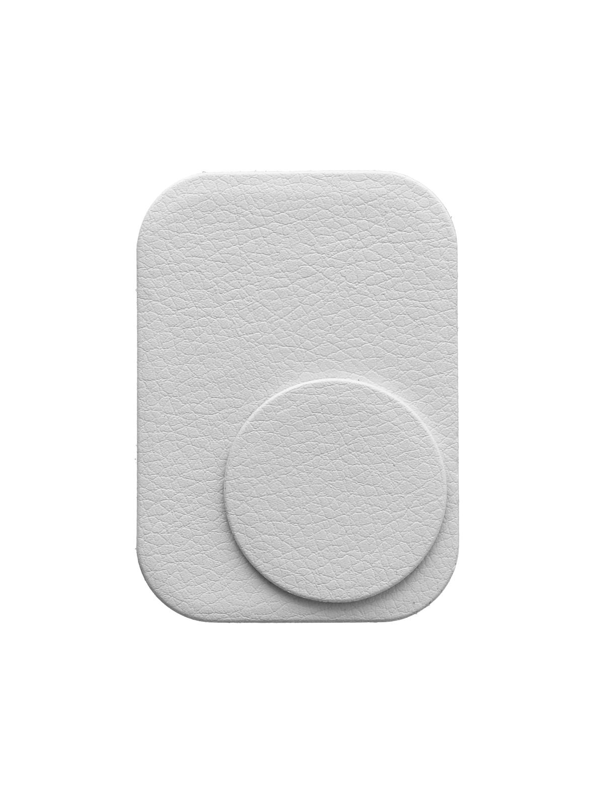 Blaszki do uchwytu magnetycznego skórzane srebrne