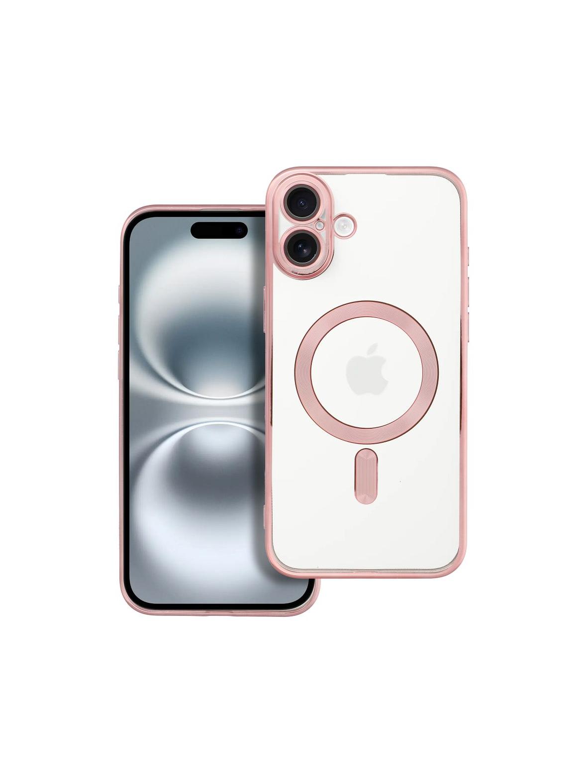 Futerał ELECTRO MAG COVER kompatybilny z MagSafe do IPHONE 16 Plus złoty róż