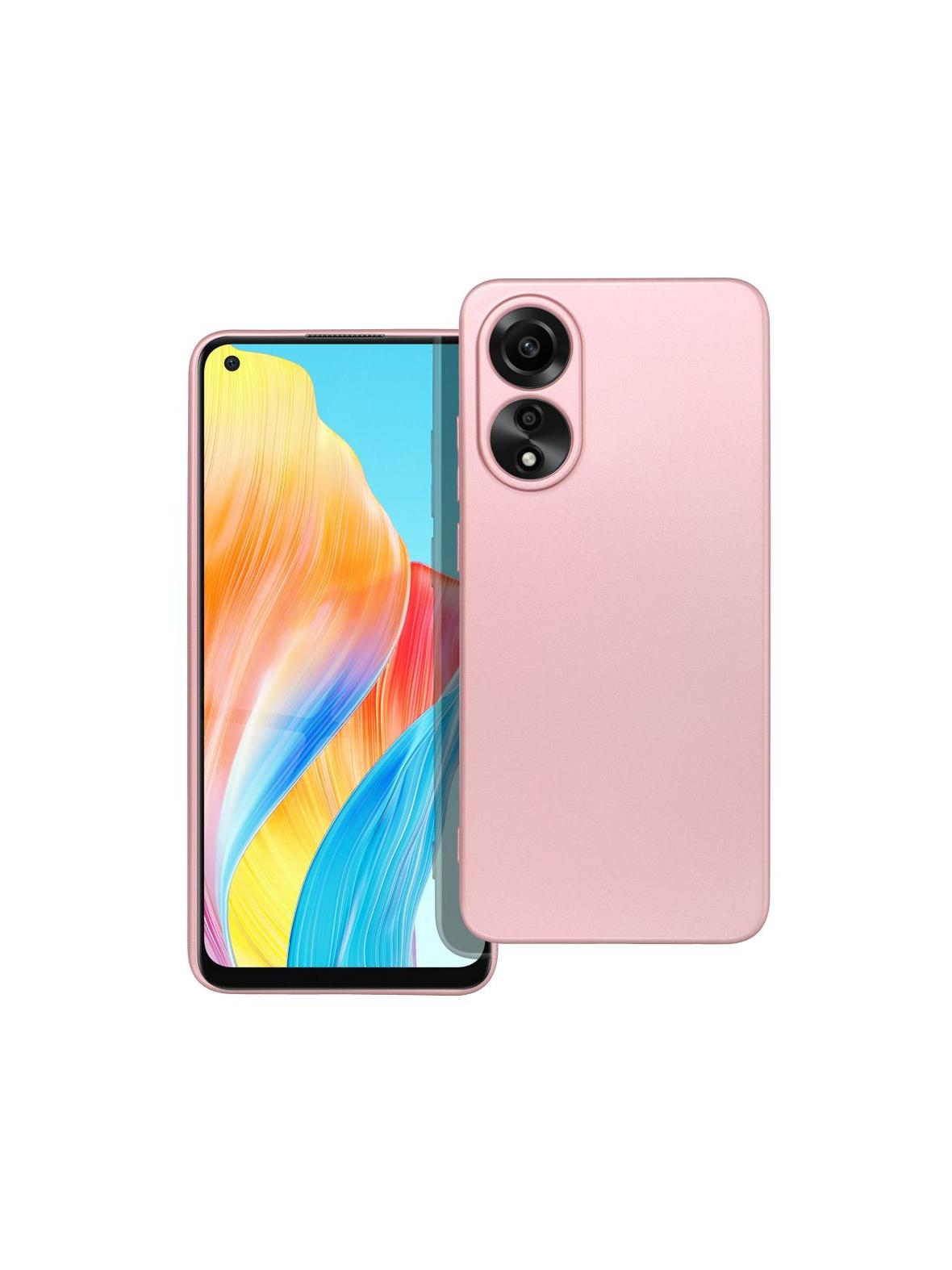 Futerał METALLIC do OPPO A78 4G różowy
