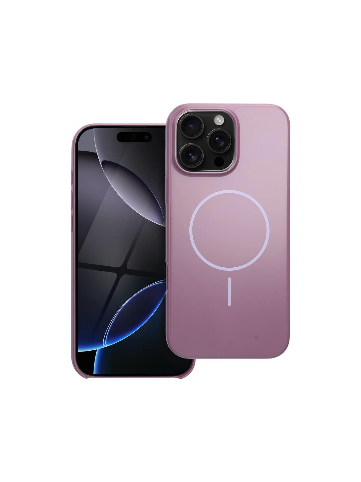 Glossy Mag Cover kompatybilny z MagSafe pasuje do IPHONE 16 PRO MAX fioletowy