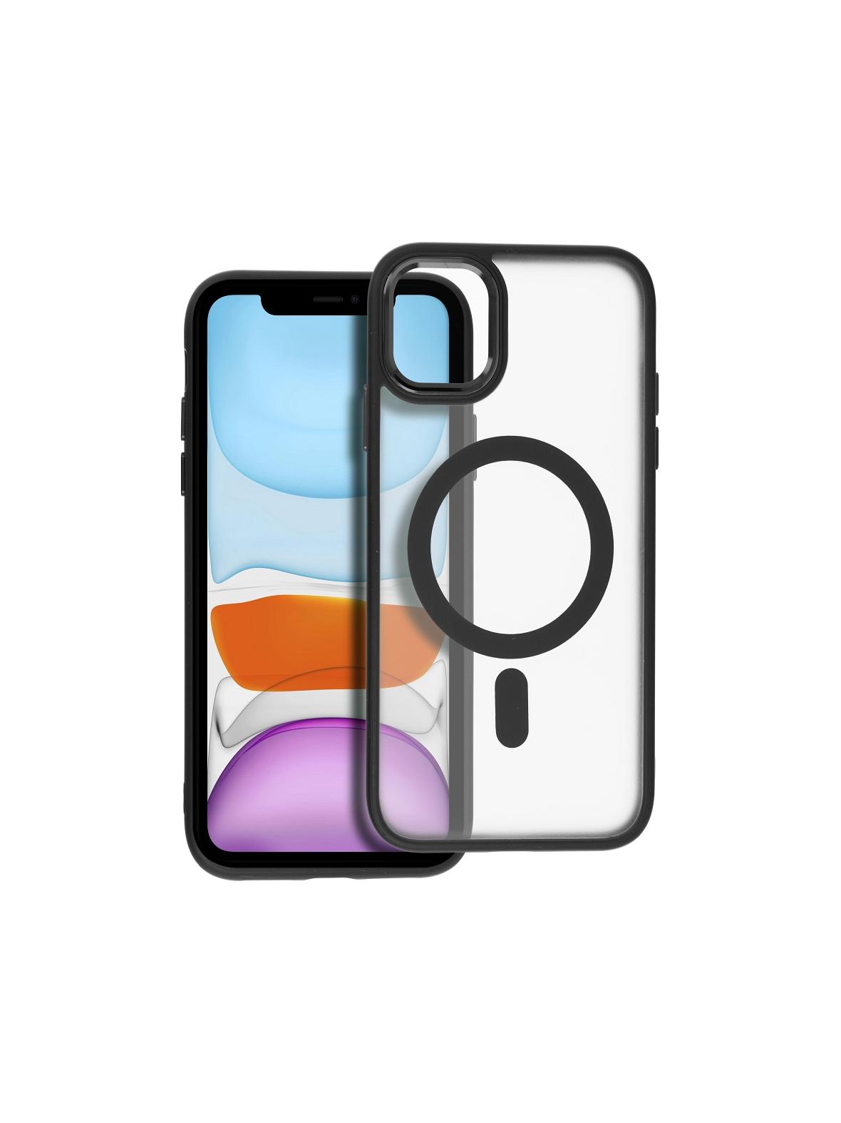 Futerał MATTE MAG COVER kompatybilny z MagSafe do IPHONE 11 czarny