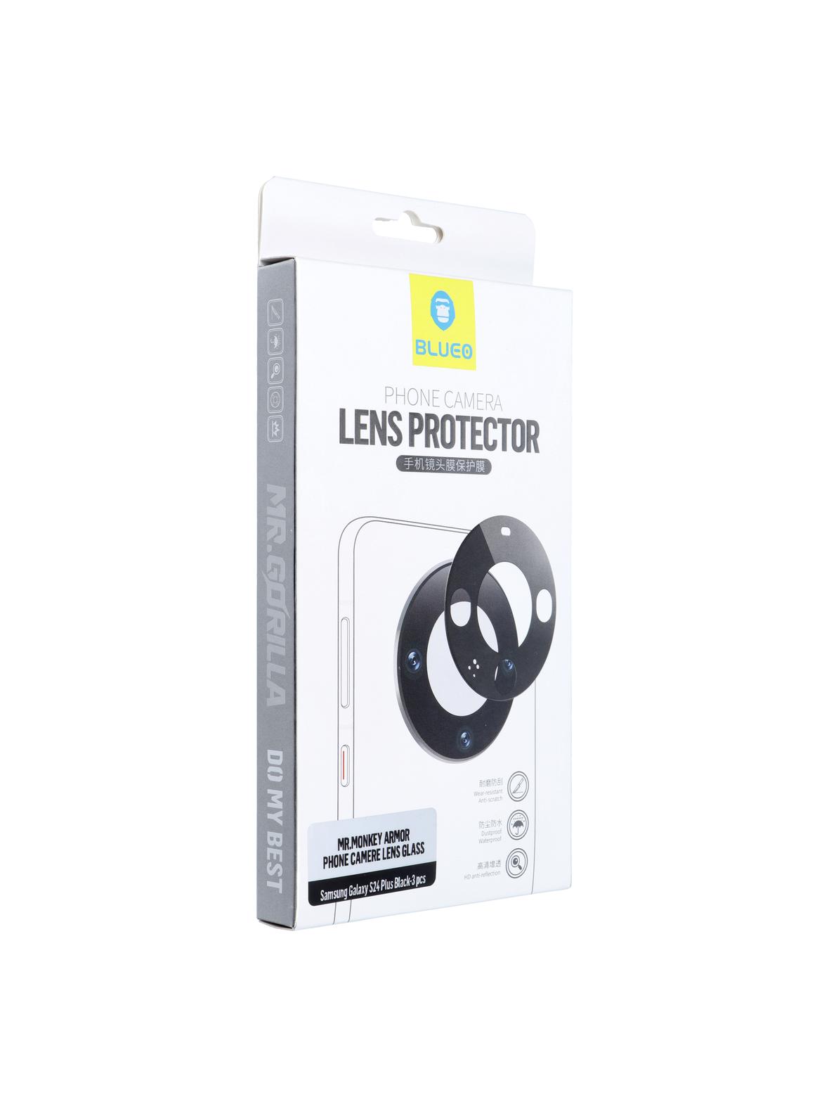 5D Mr. Monkey Armor Camera Glass (Hot Bending) - do Samsung Galaxy S24 / S25 czarny