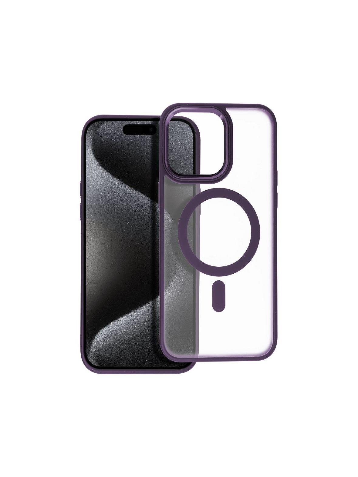 Futerał MATTE MAG COVER kompatybilny z MagSafe do IPHONE 15 Pro Max fioletowy