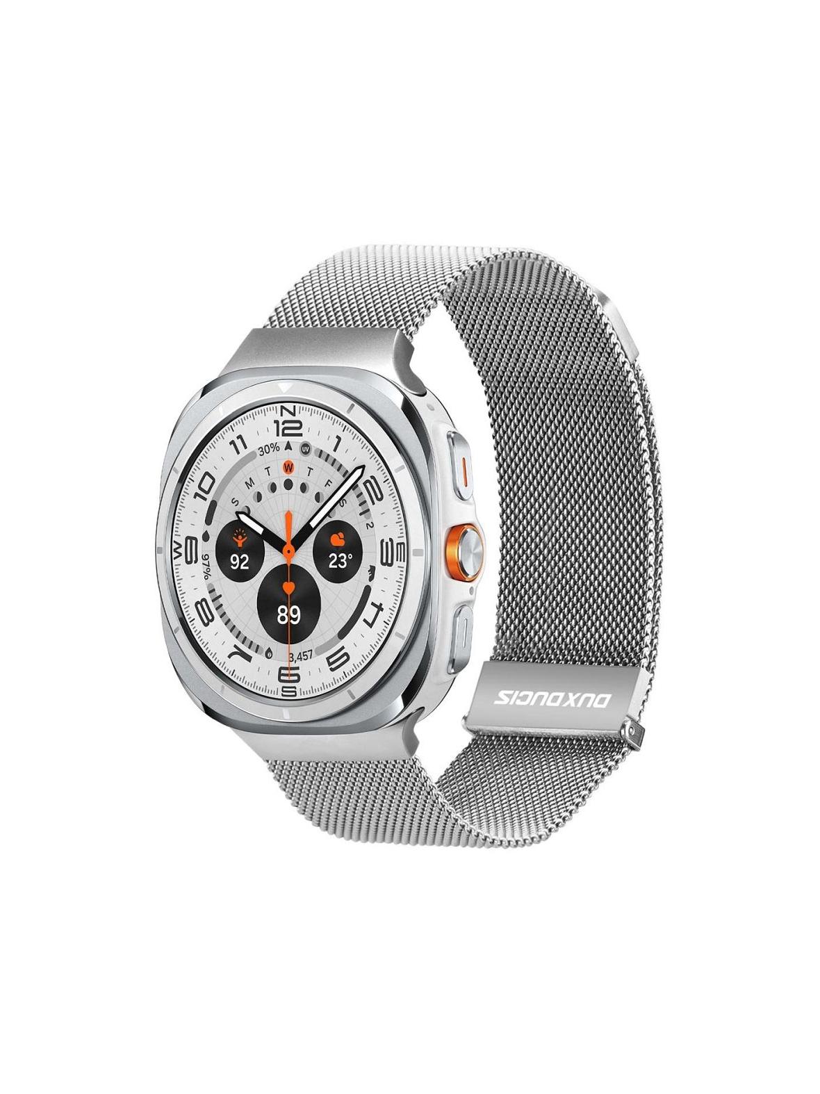 DUX DUCIS pasek MILANESE magnetyczny ze stali nierdzewnej 47 mm srebrny