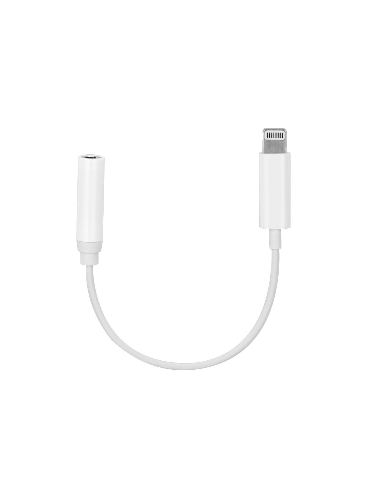 Adapter AUX Lightning (męski) do Jack 3,5 mm (żeński) biały