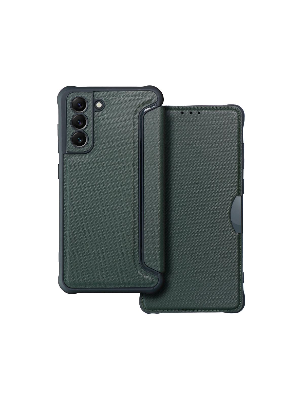 Kabura RAZOR Book do SAMSUNG S21 FE ciemnozielony