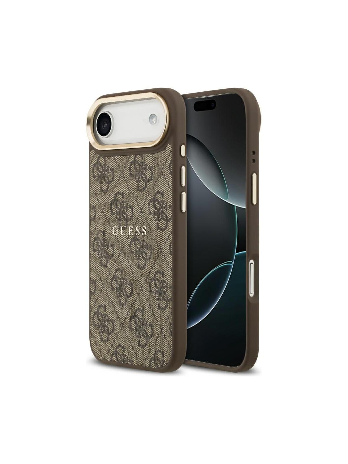 GUESS futerał do IPHONE 17 Air kompatybilny z MagSafe GUHMP17MP4MSEGCW (PU 4G W/ Classic) brązowy
