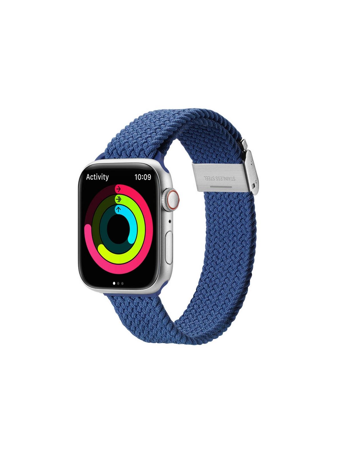 DUX DUCIS pasek MIXTURE II pleciony do Apple Watch 42 / 44 / 45 mm niebieska