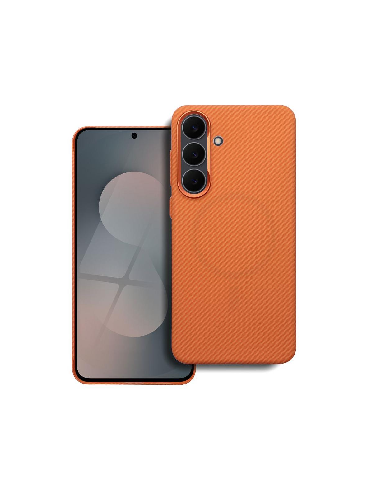 Futerał KEVLAR kompatybilny z MagSafe do SAMSUNG S26 Plus pomarańczowy