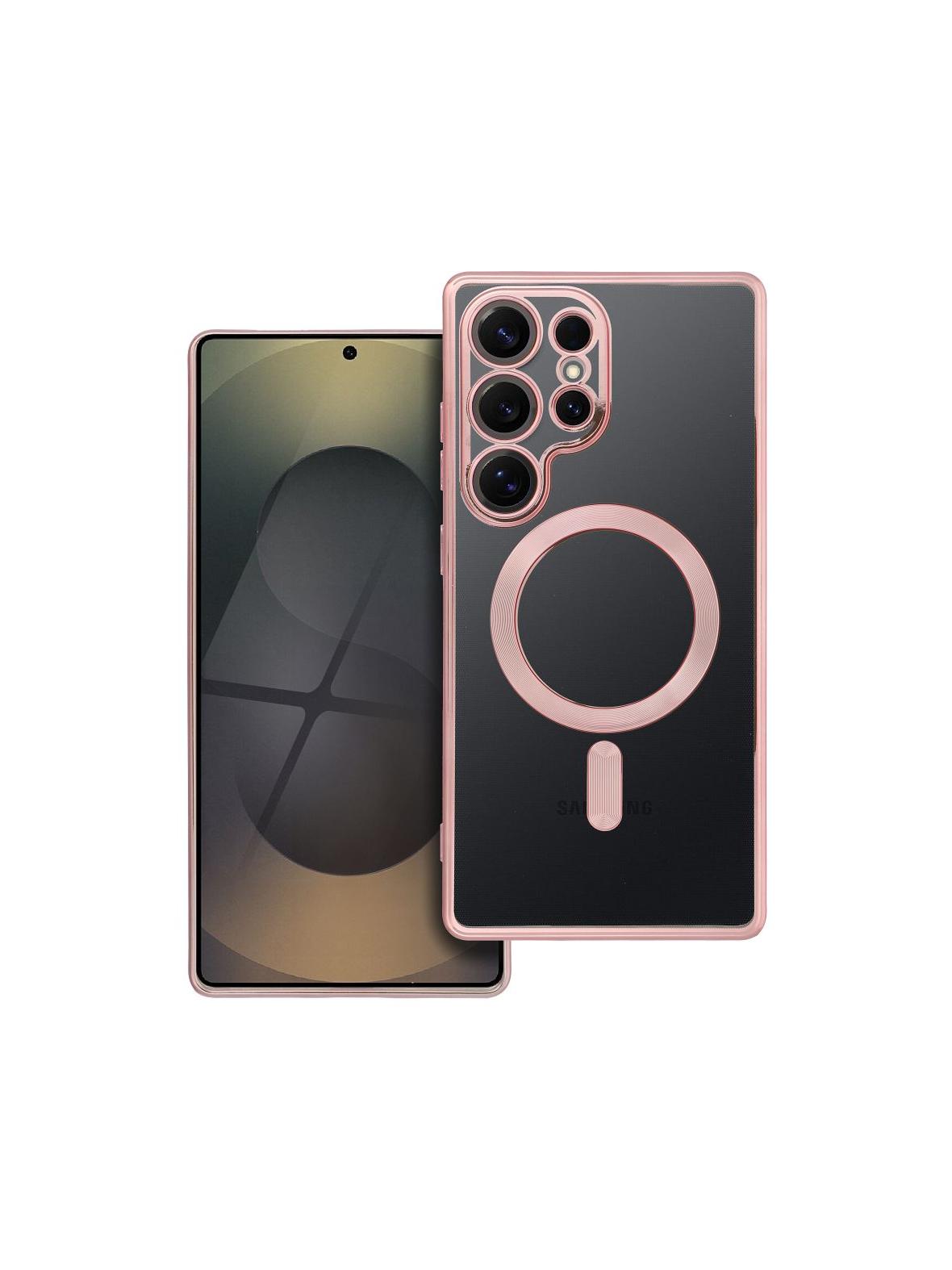 Futerał ELECTRO MAG COVER kompatybilny z MagSafe do SAMSUNG S25 Ultra złoty róż