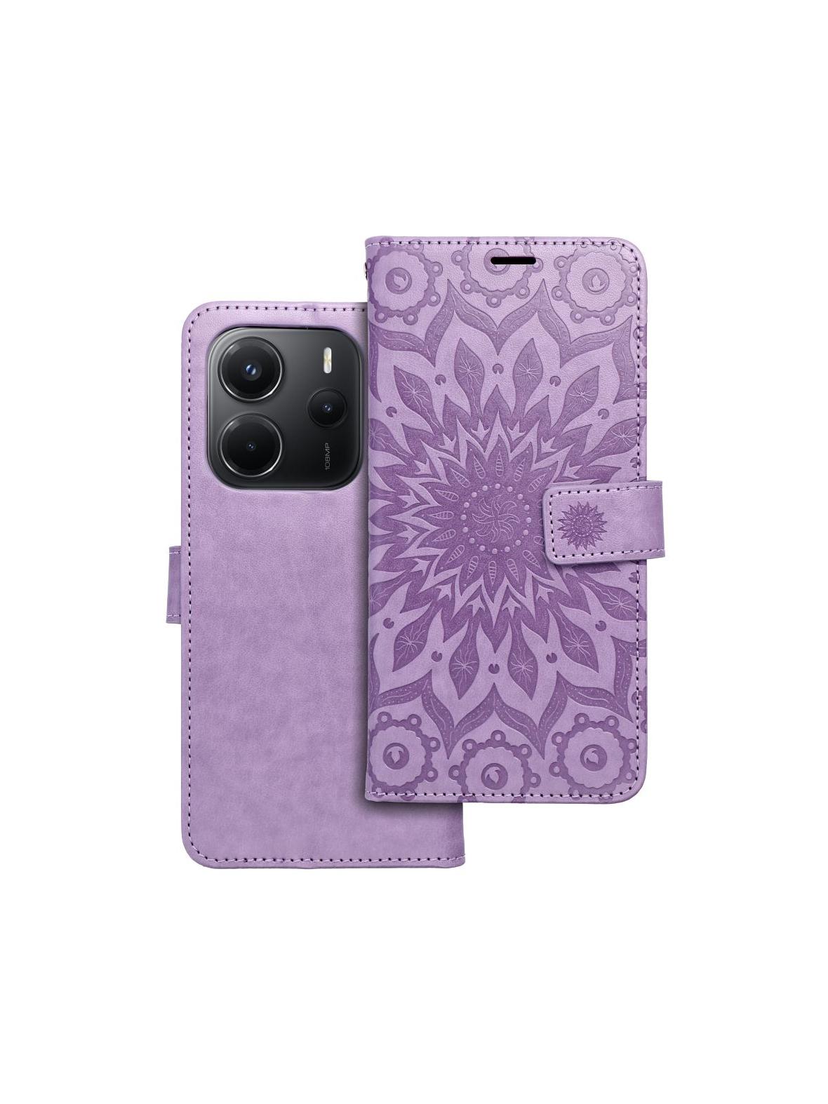 Kabura MEZZO Book do XIAOMI Redmi Note 14 5G mandala fioletowy