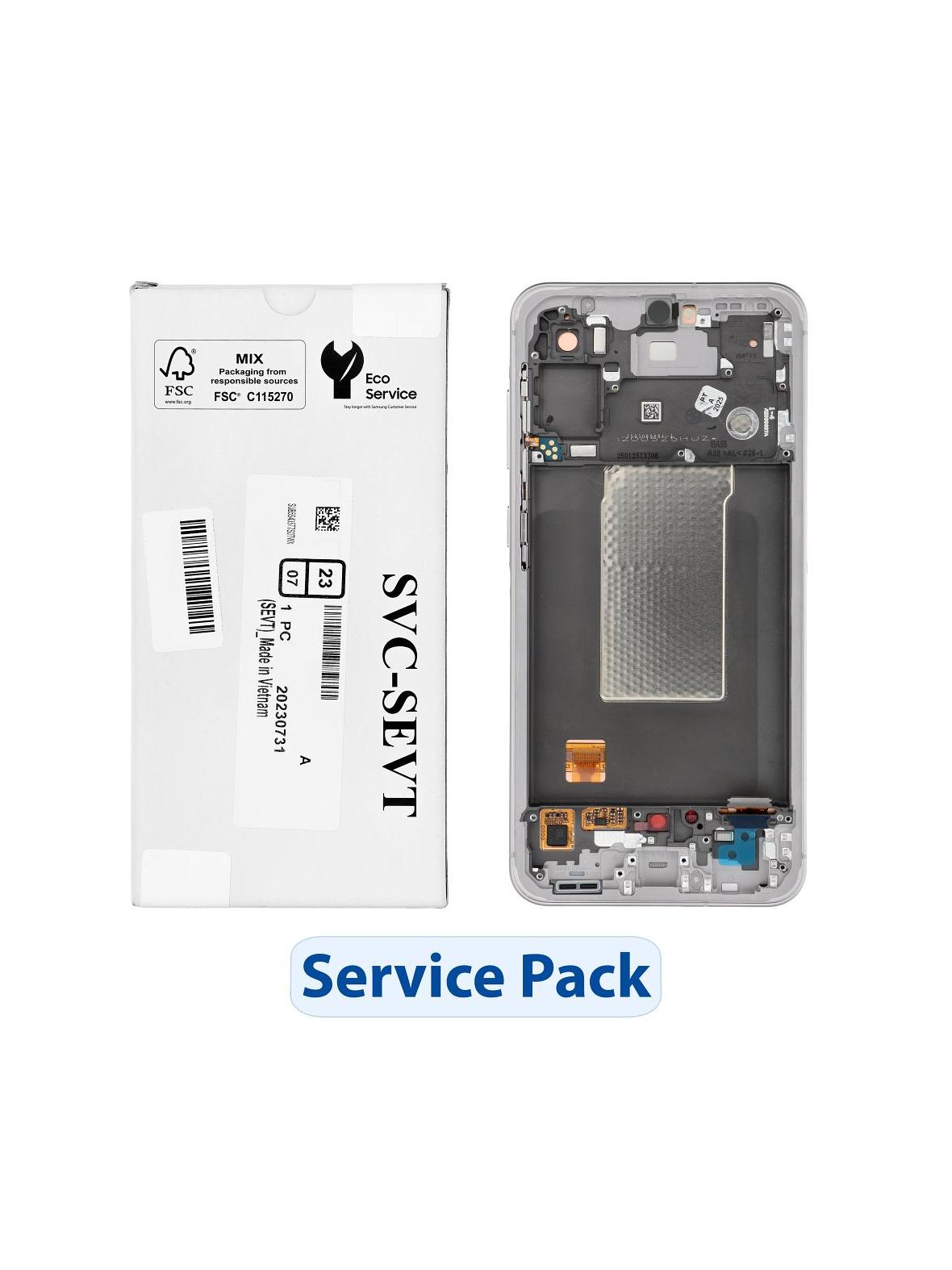 ServicePack Wyświetlacz LCD do SAMSUNG A56 5G A566B Pink GH82-36829D