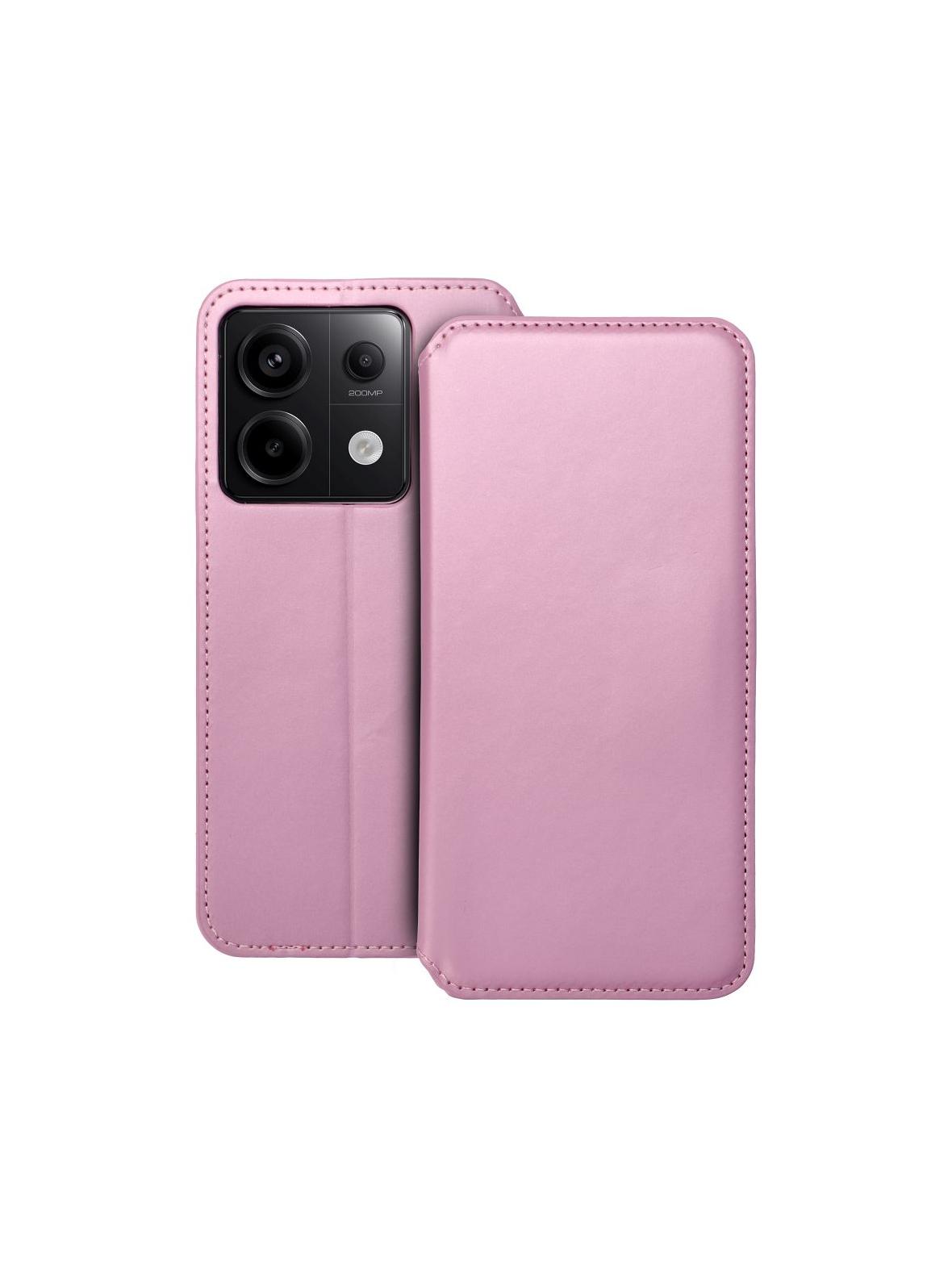 Kabura DUAL POCKET Book do XIAOMI Redmi Note 13 Pro 5G jasny różowy